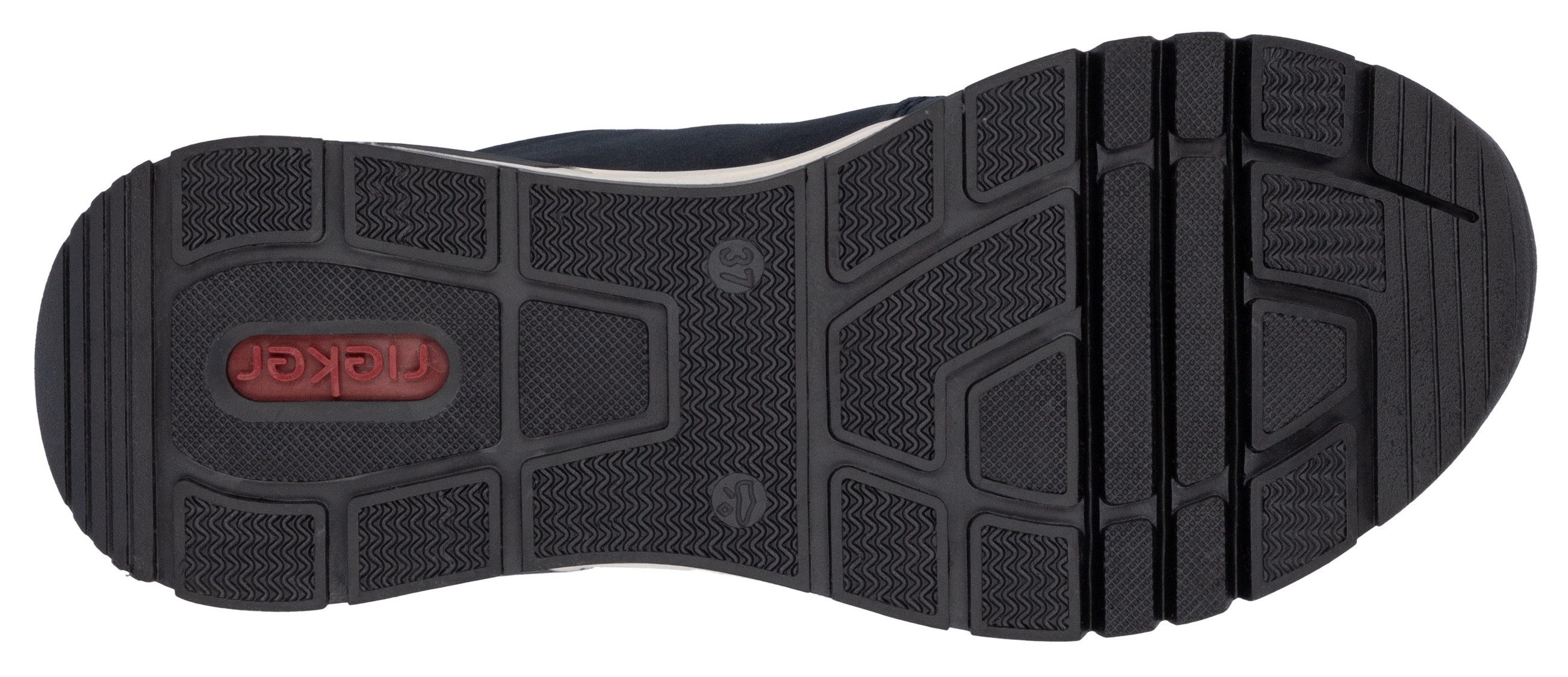 Rieker Sneakers met sleehak , vrijetijdsschoen, lage schoen, veterschoen in comfortabele vorm