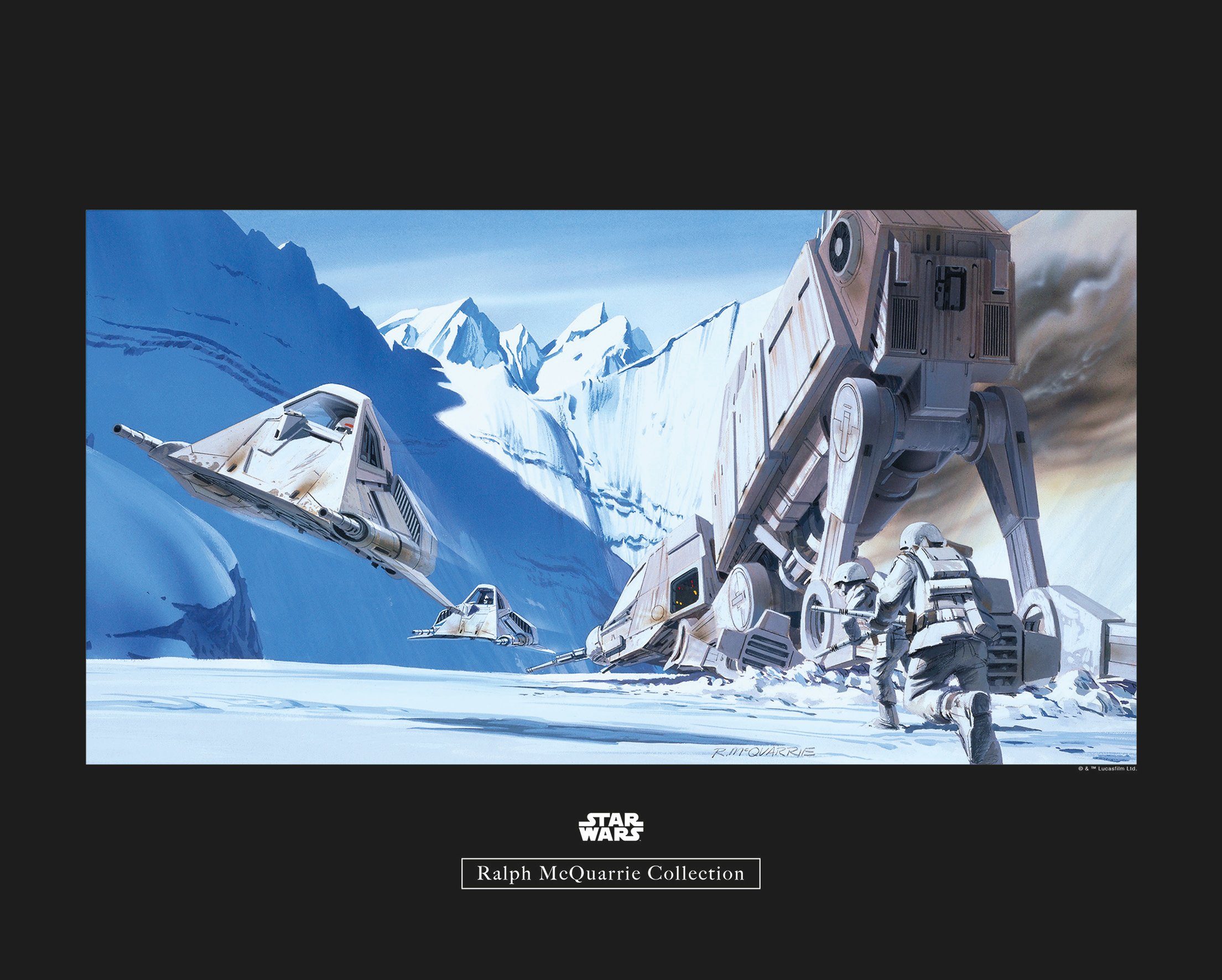 Komar wanddecoratie Star Wars Classic RMQ Hoth Battle Snowspeeder, zonder lijst