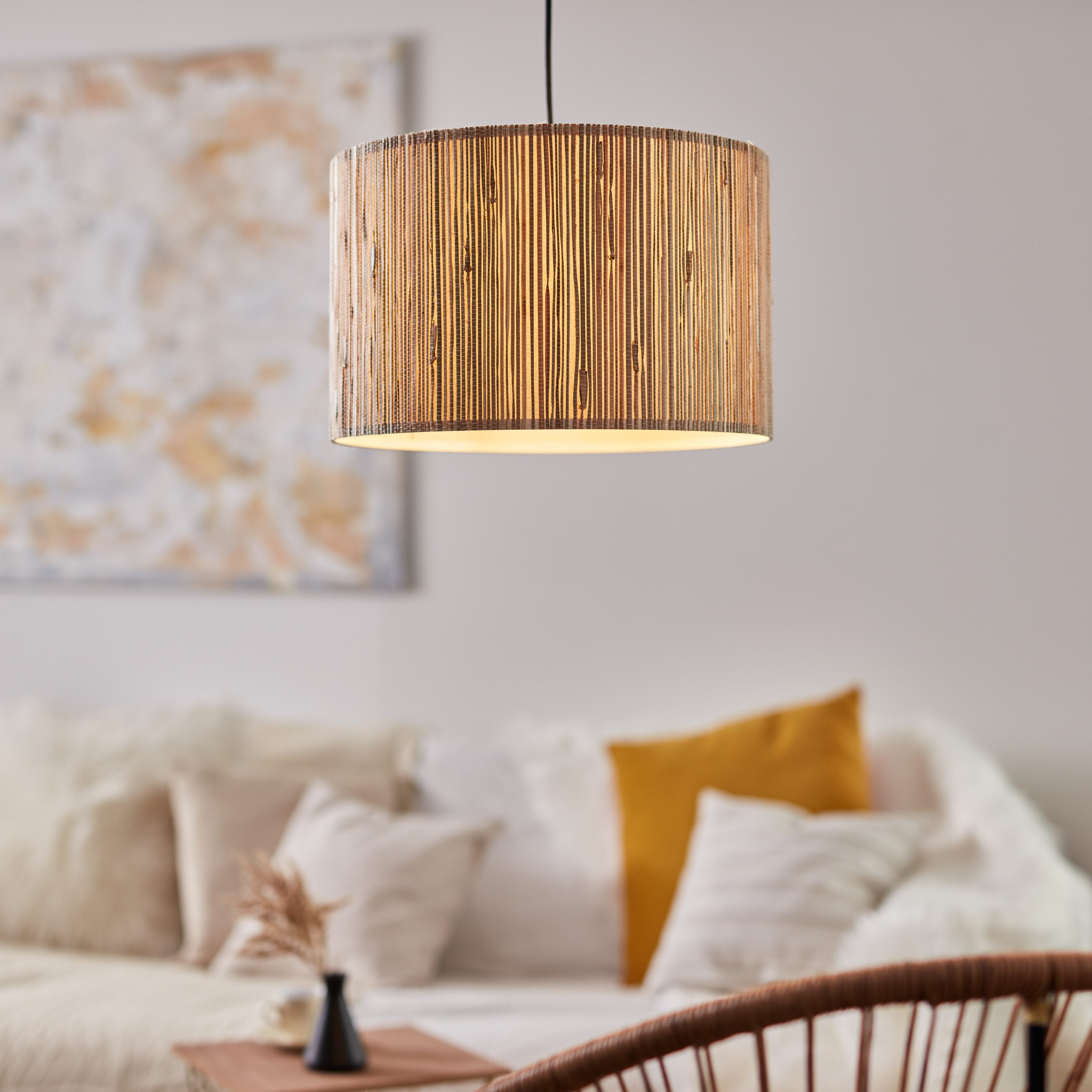 Brilliant Leuchten Hanglamp Wimea 35cm naturel (1 stuk)