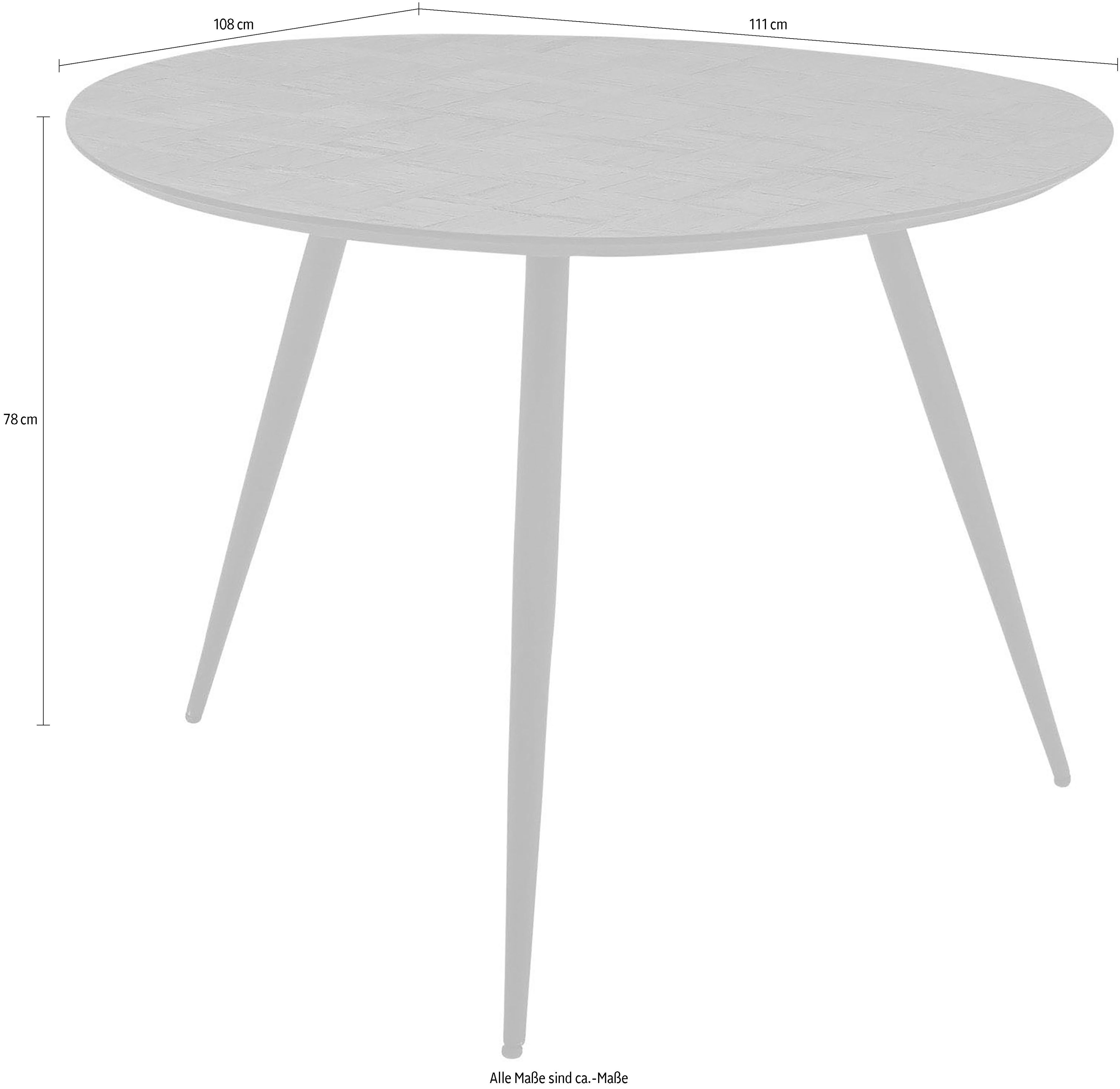 Stolkom Eettafel JOE Gerecycled massief teak, tafel met mozaïekpatroon