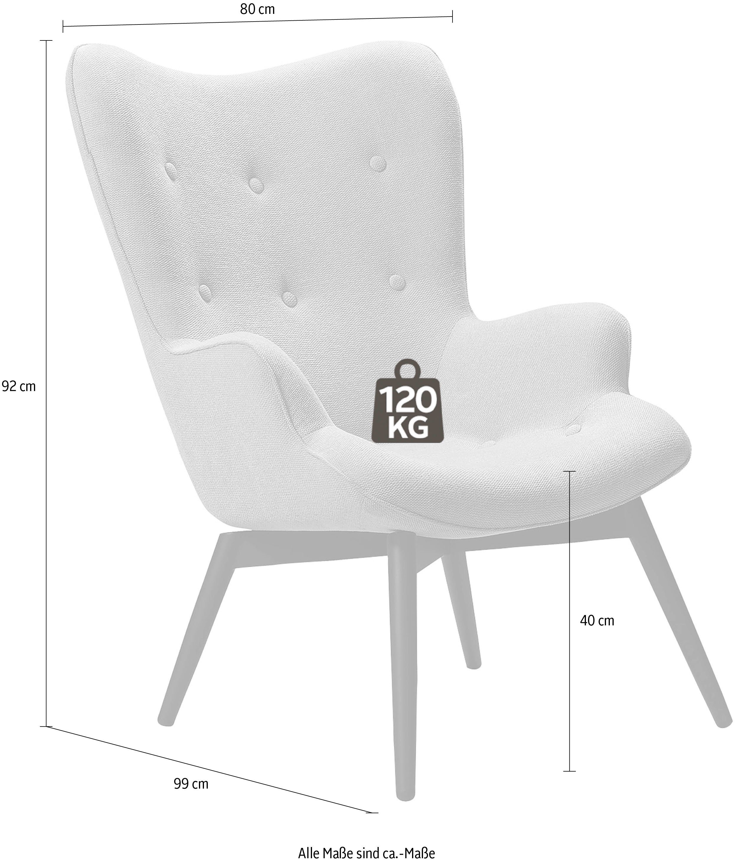 SalesFever Fauteuil Decoratieve knopen in de rugleuning (1 stuk)