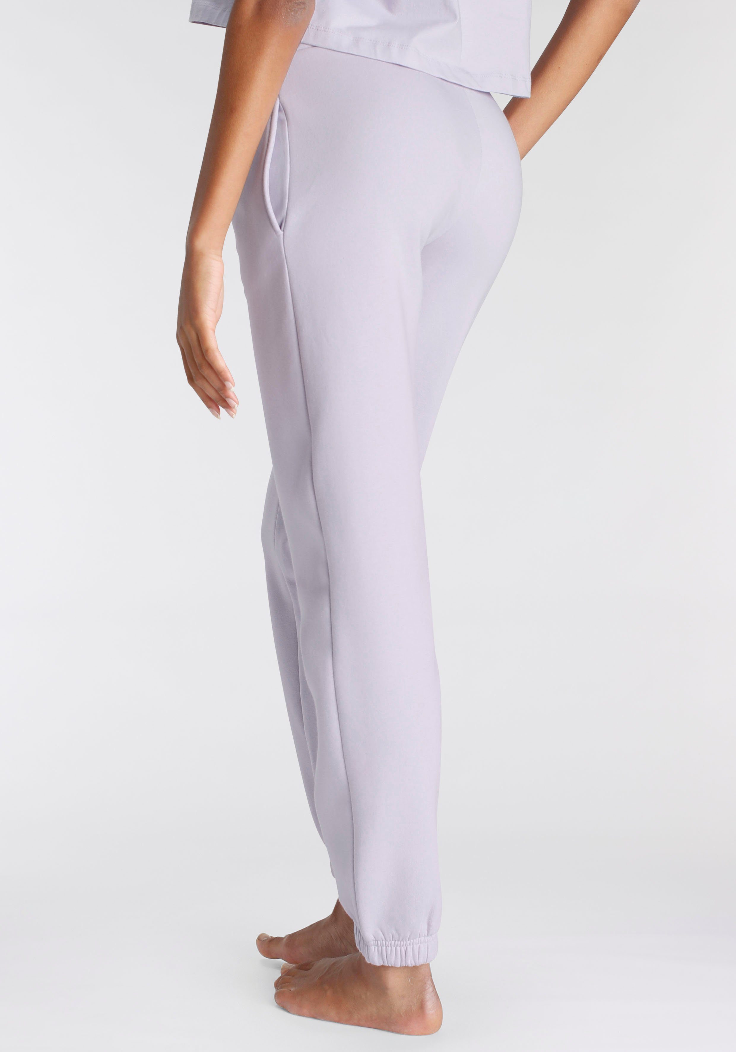 Lascana Joggingbroek met geribbelde tailleband, loungewear, loungepak