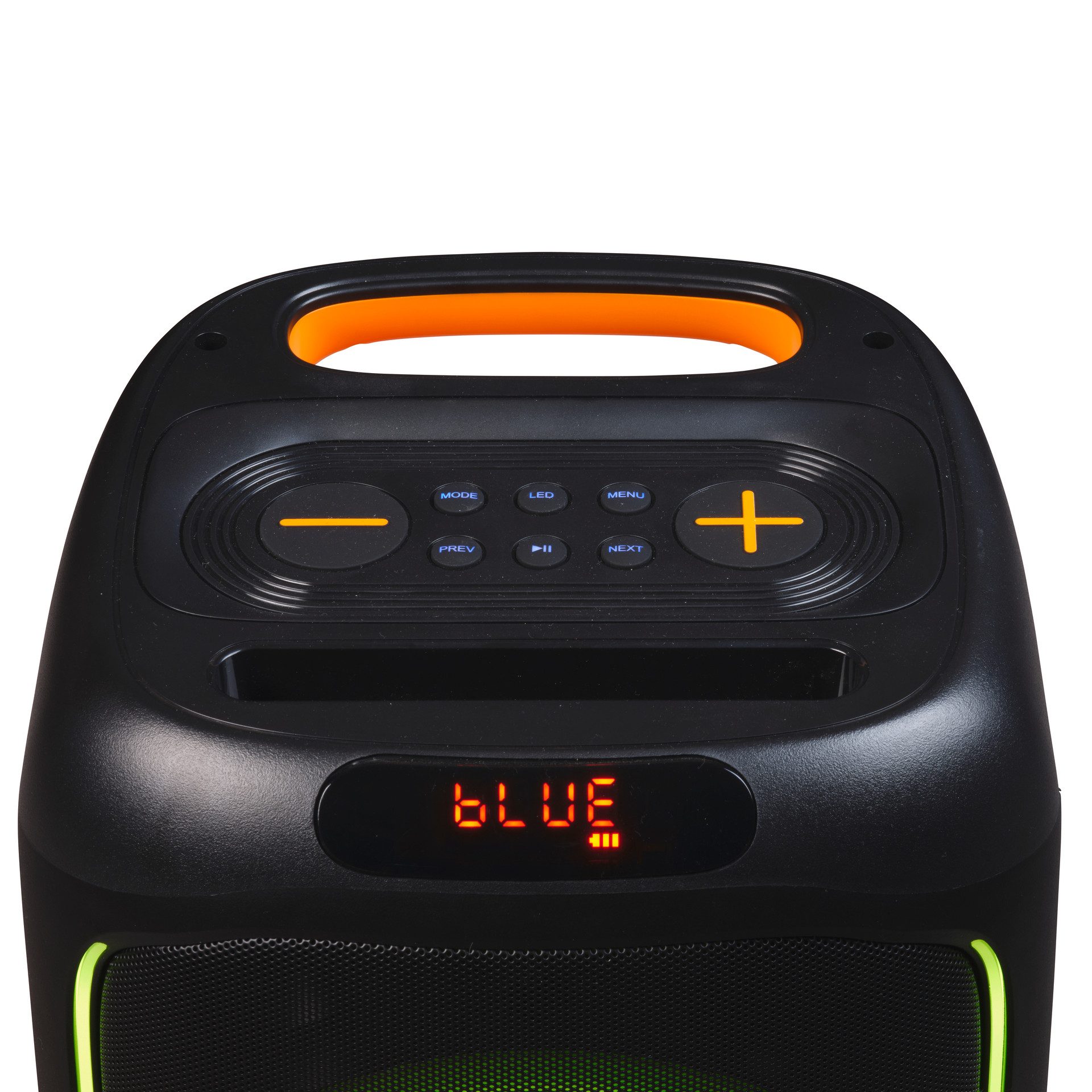 Denver Party-luidspreker BPS-165 met LED 20 w rms, bedrade microfoon inbegrepen, usb, microsd-sleuf