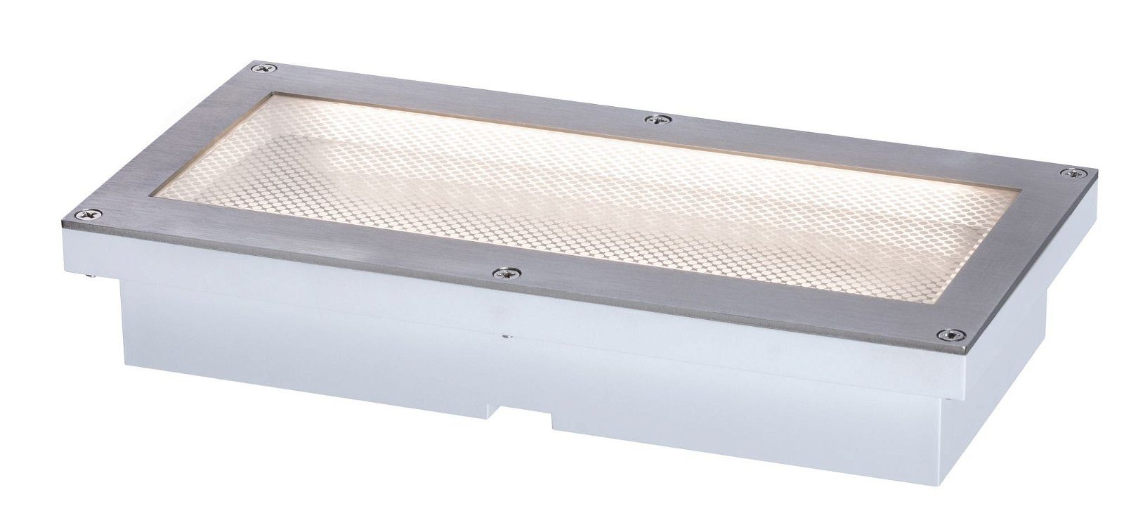 Paulmann Ledinbouwlamp Brick IP67 200x100mm 3000K 1,6W 50lm 230V alu, grijs metaal, roestvrij staal (1 stuk) led inbouwverlichting zilver(kleur)