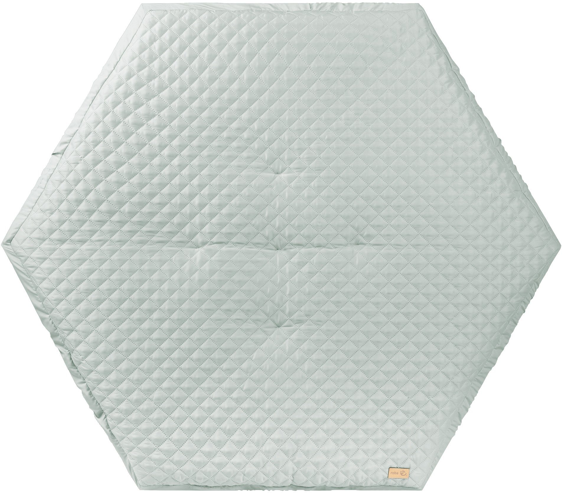 Roba® Box Style wit, 6-hoekig met boxkleed frosty green
