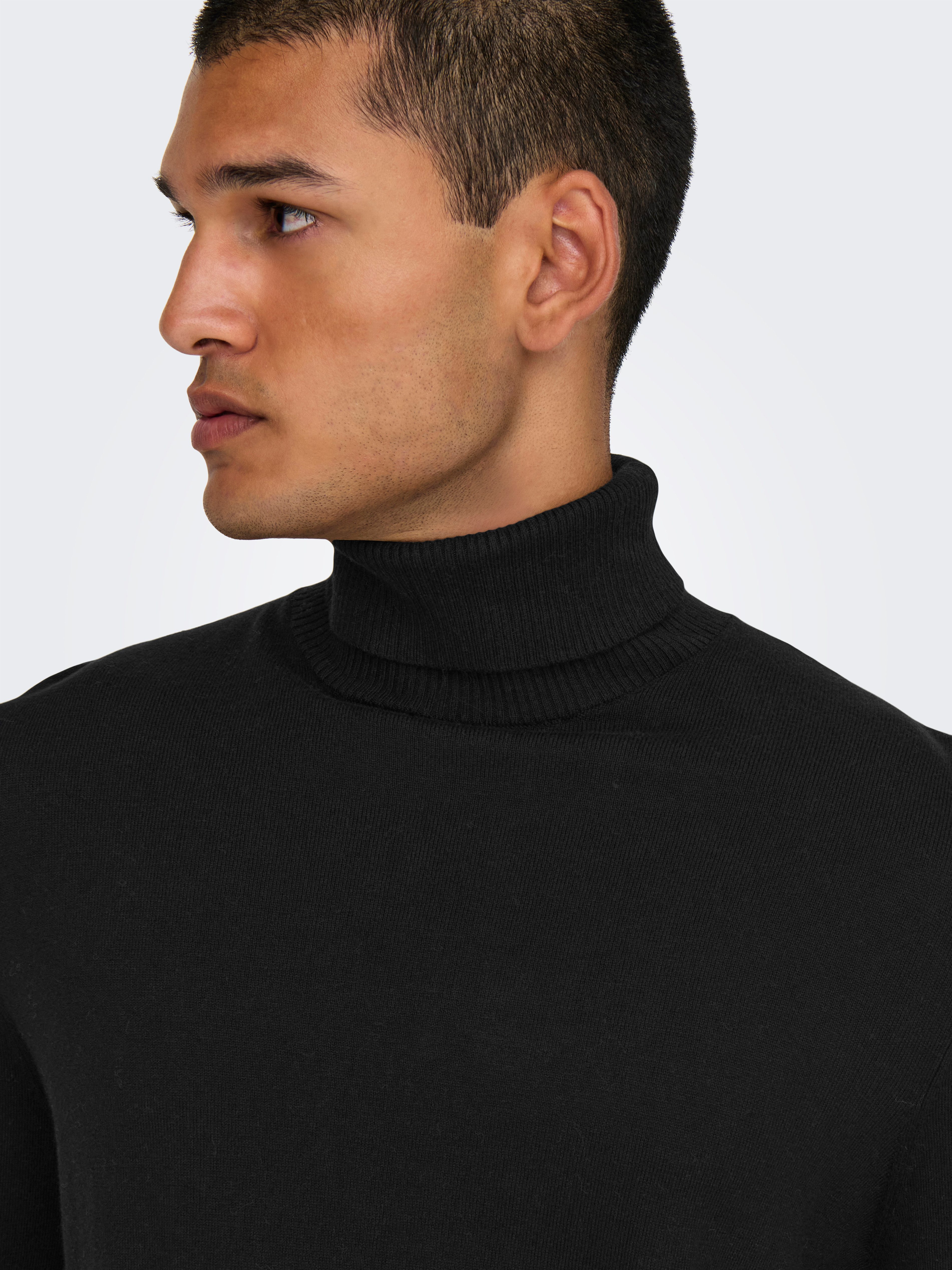 ONLY & SONS Trui met staande kraag ONSLOUI REG 12 MEL ROLL KNIT NOOS