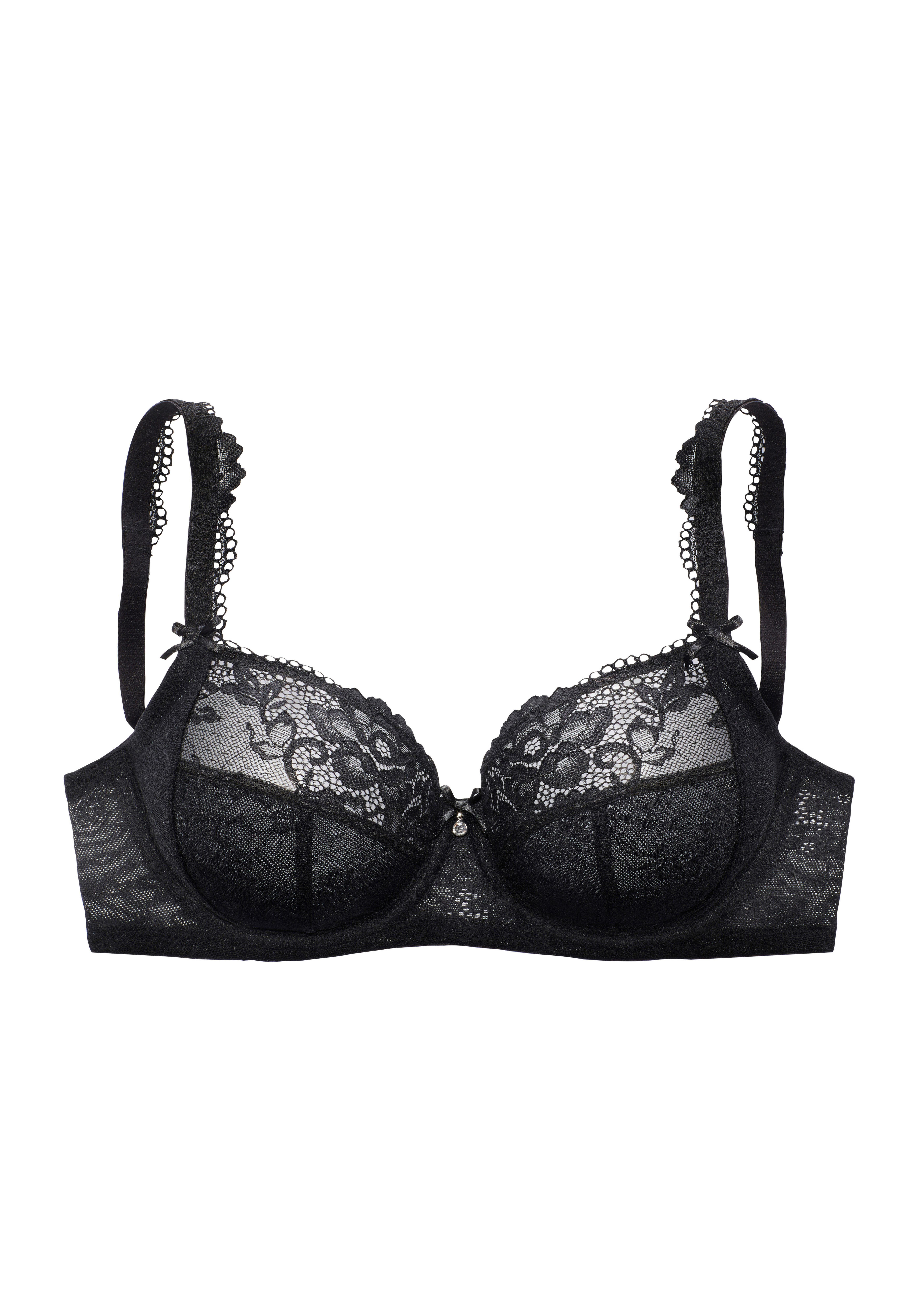 Nuance Beugel-bh van delicate, bloemige jacquardkant, lingerie