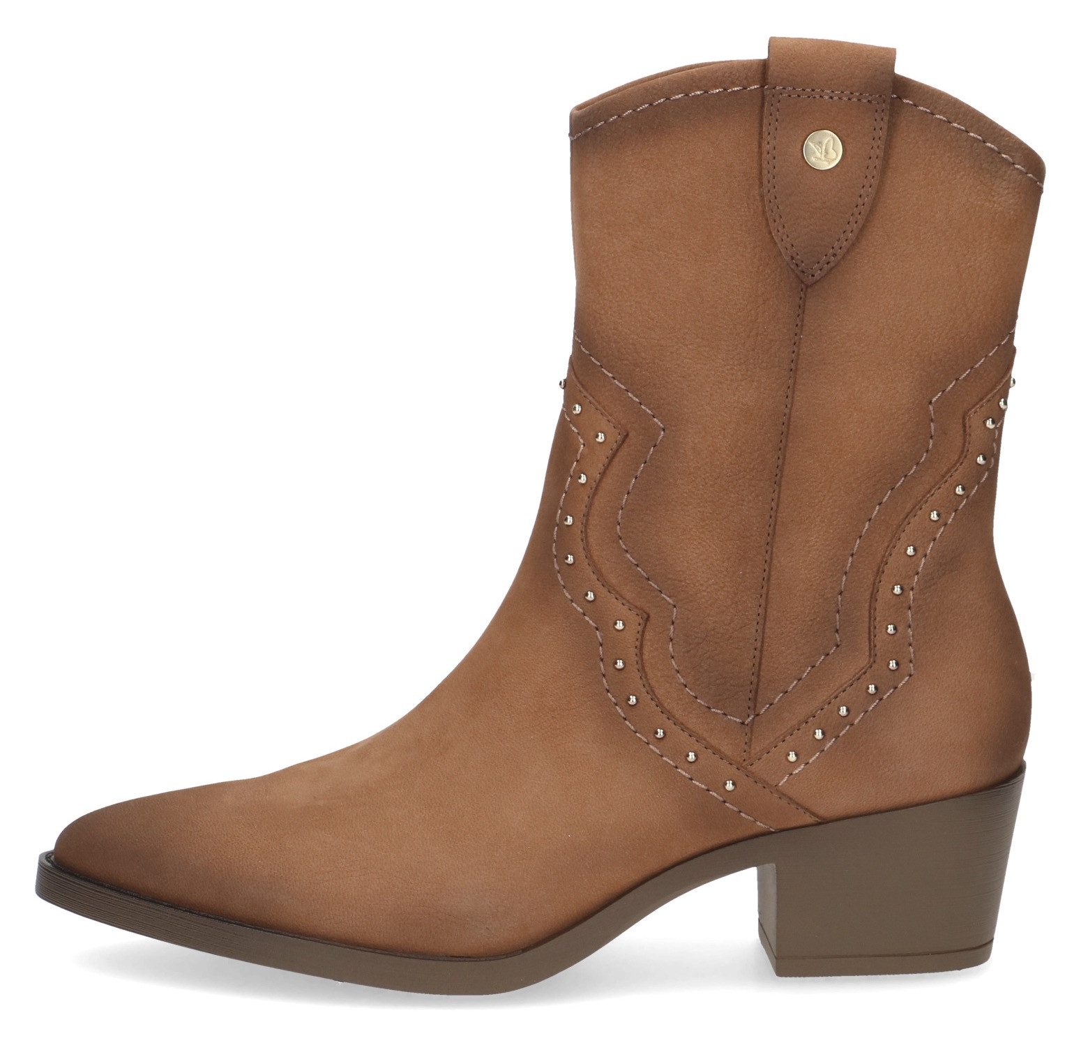 Caprice Cowboylaarsjes , blokhak, western enkellaarsjes, westernlaarzen versierd met studs