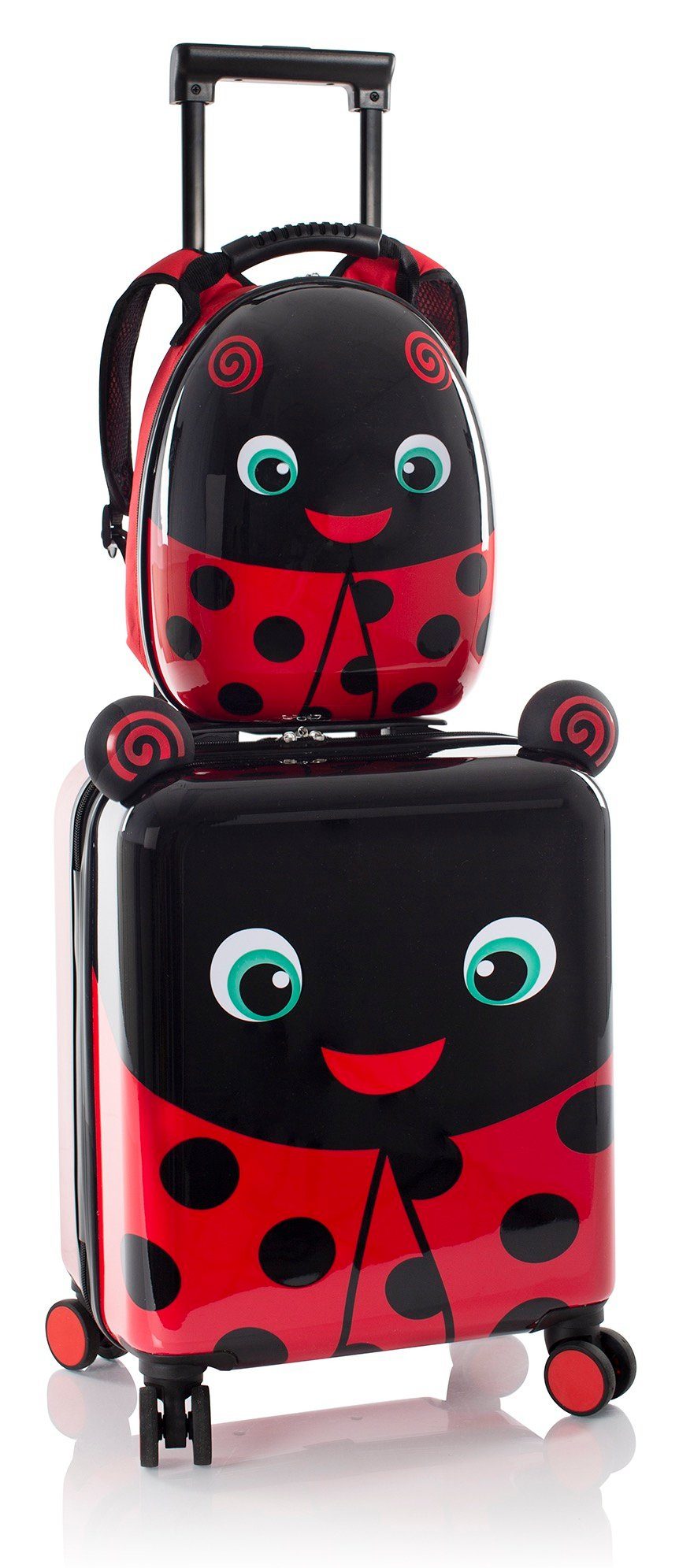 Heys Kofferset Super Tots, 46 cm, Lieveheersbeestje Heys x Joachim Llambi kindertrolley kinder reisbagage (set, 2-delig, Kinderkoffer en rugzak)