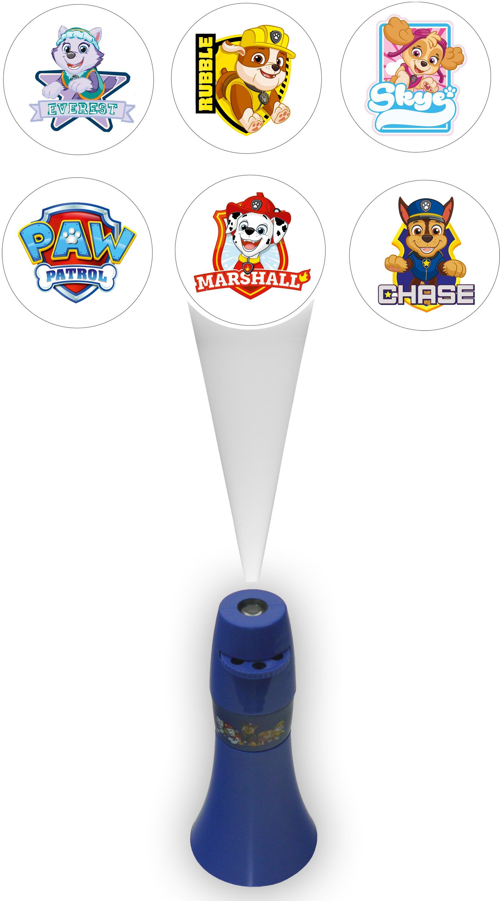 niermann Lednachtlampje Paw Patrol Set Paw Patrol 1 (1 x stekker-nachtlicht, 1 x draagbare beamer) (1 stuk)