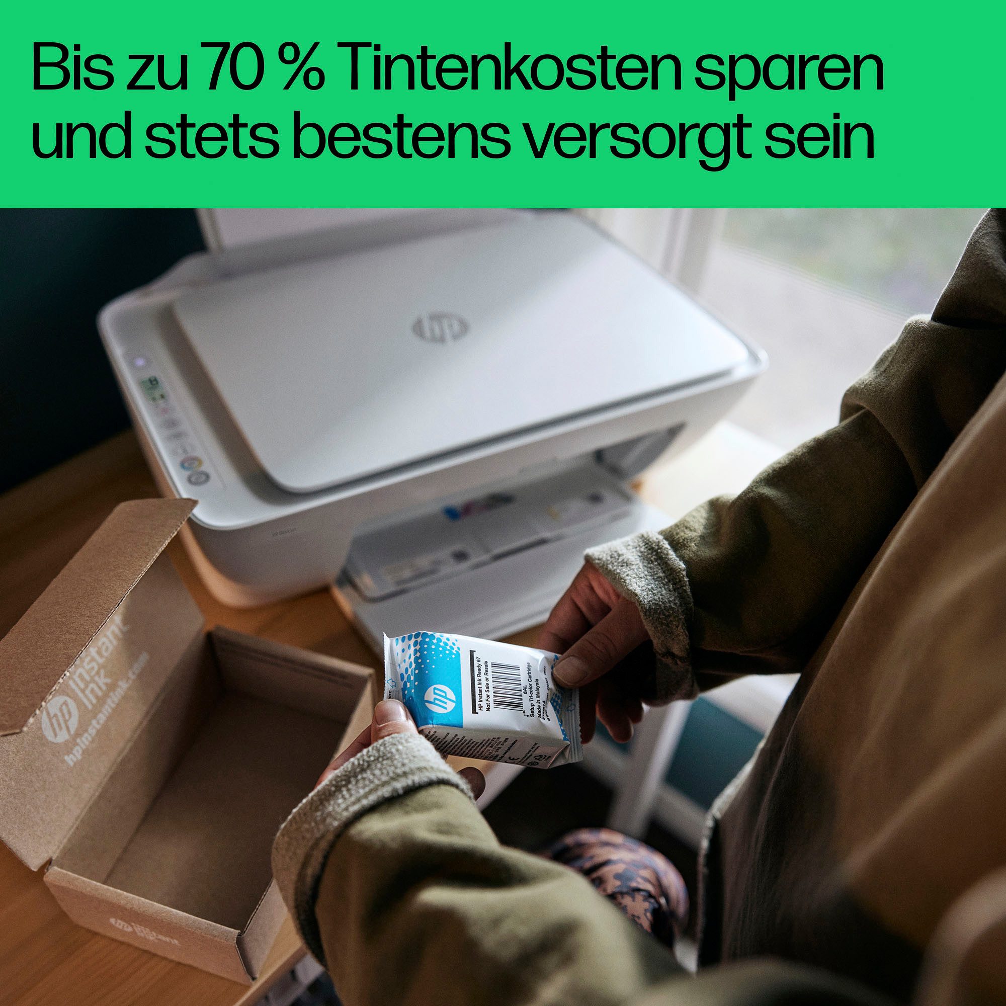 HP All-in-oneprinter DeskJet 2820e inclusief 3 maanden gratis printen met hp instant ink