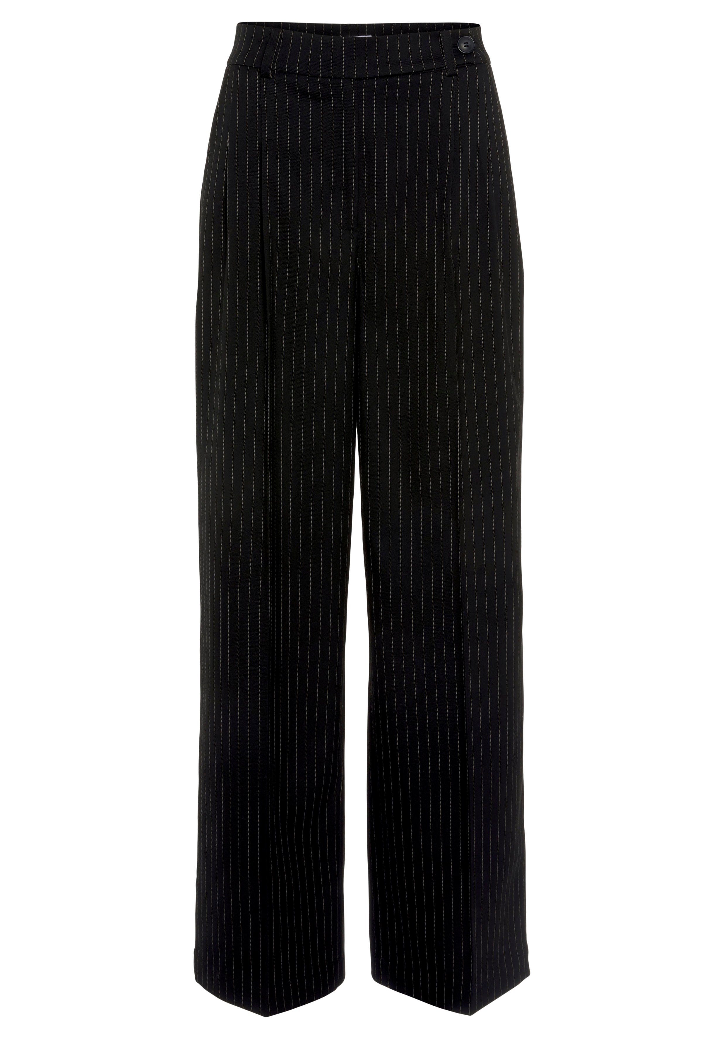 Lascana Palazzobroek in business-look, elegante pantalon met krijtstrepen