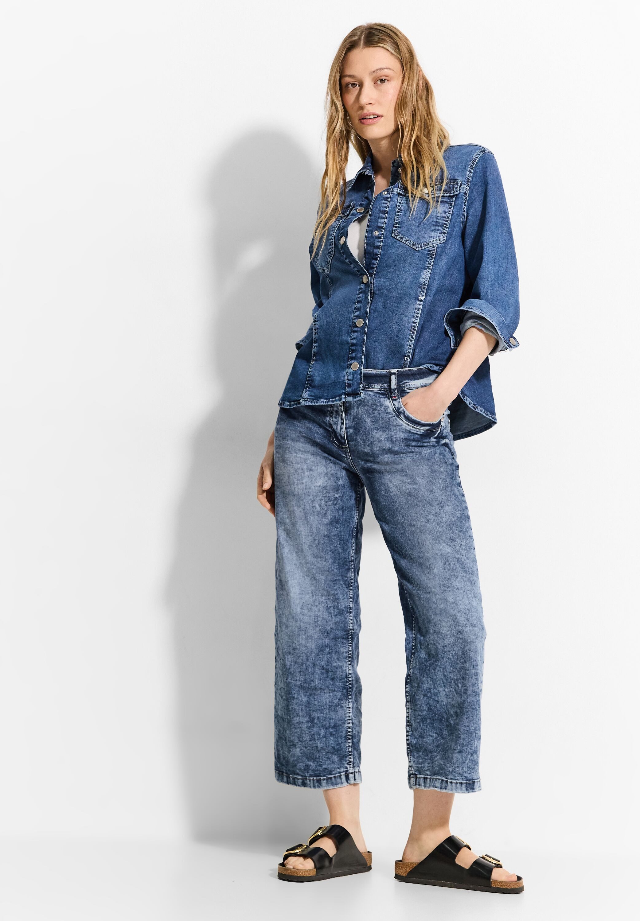 Cecil Loose fit jeans Style Neele in five-pocketsstijl