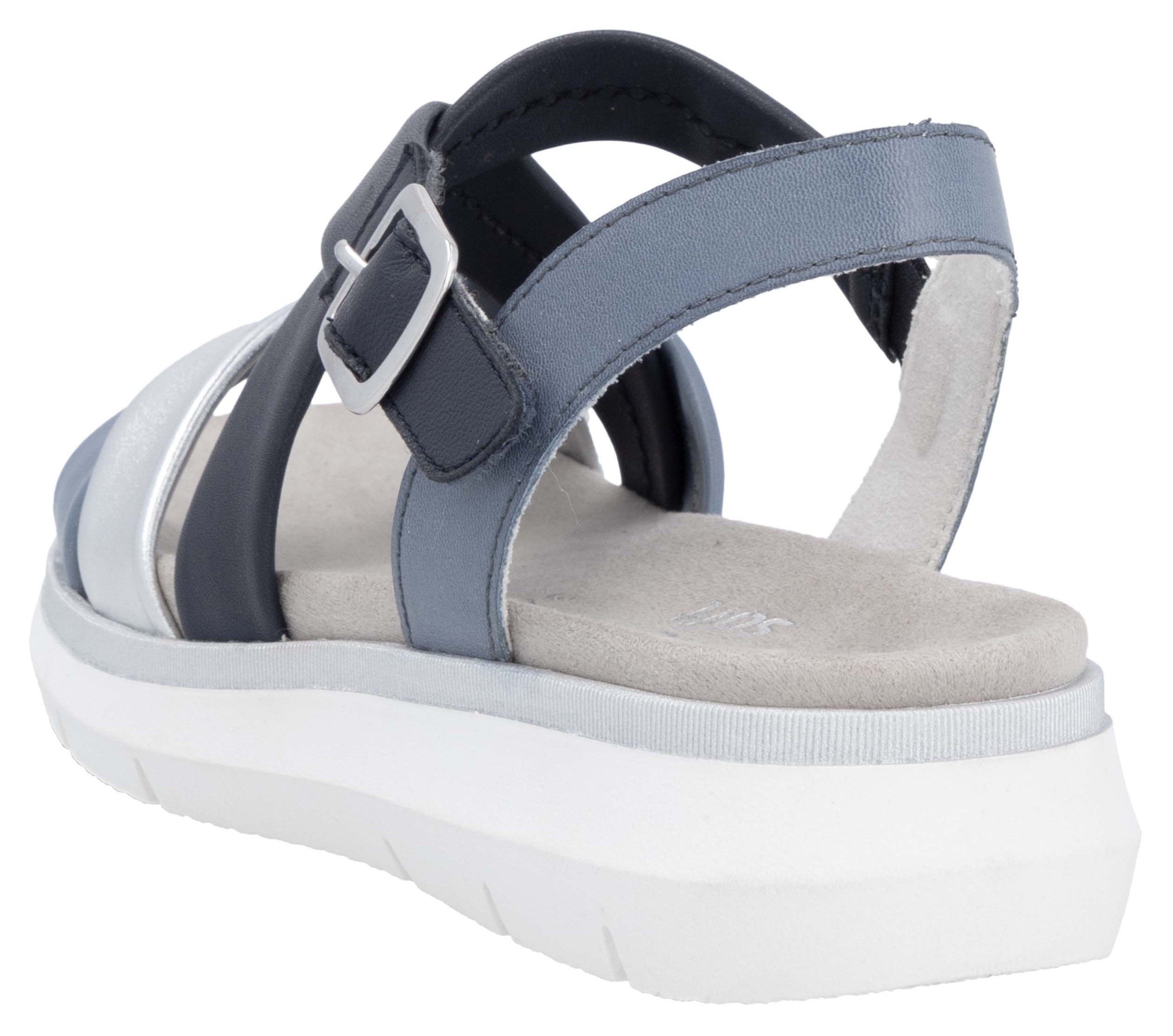 Remonte Sandalen Elisabeth Hurley-Collection , sleehak, zomerschoen, sandaal met kruisbandage