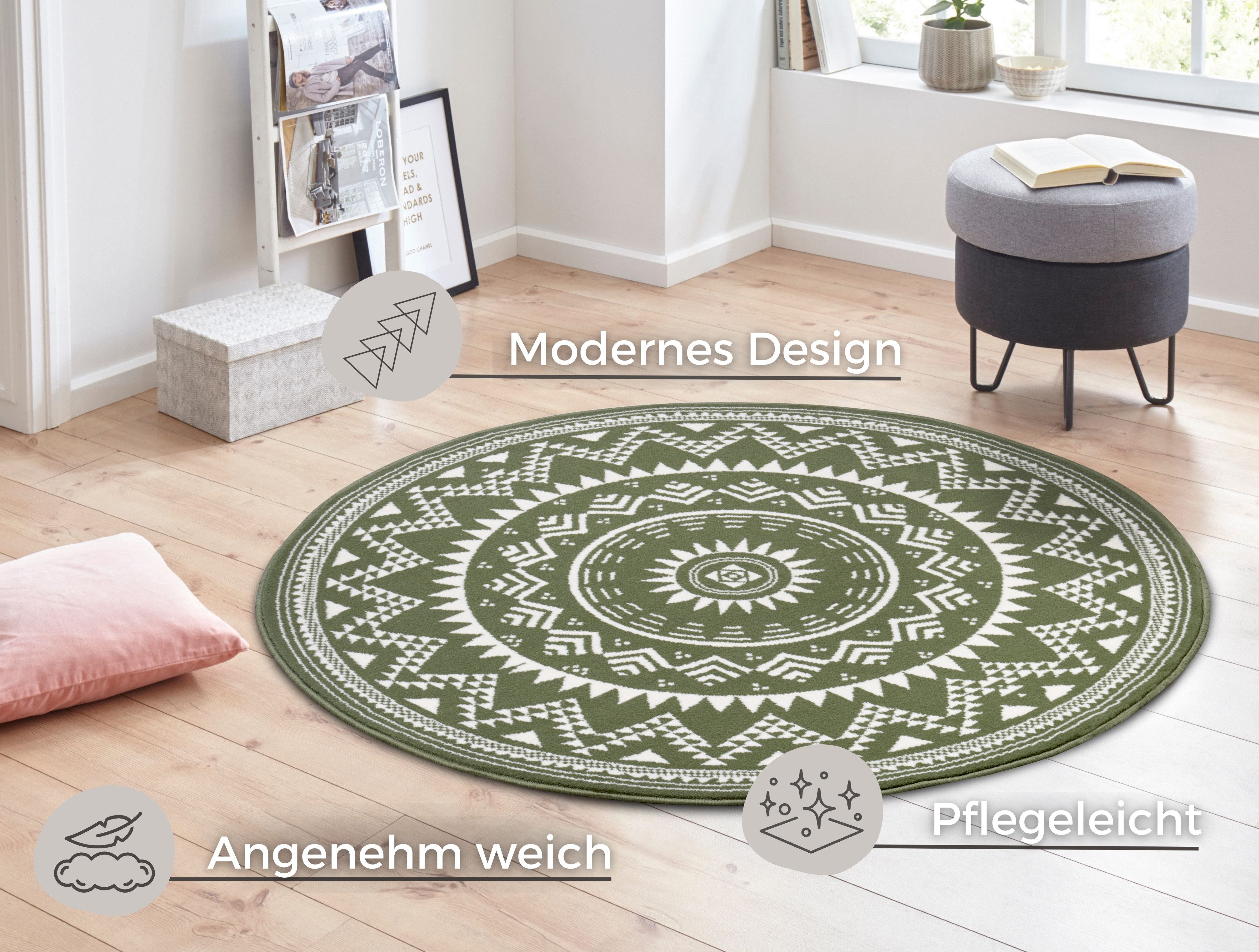 HANSE Home Vloerkleed Valencia Korte pool, modern, vintage, mandala, woonkamer, kinderkamer, hal