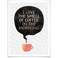 wall-art poster smell of coffee (1 stuk) multicolor