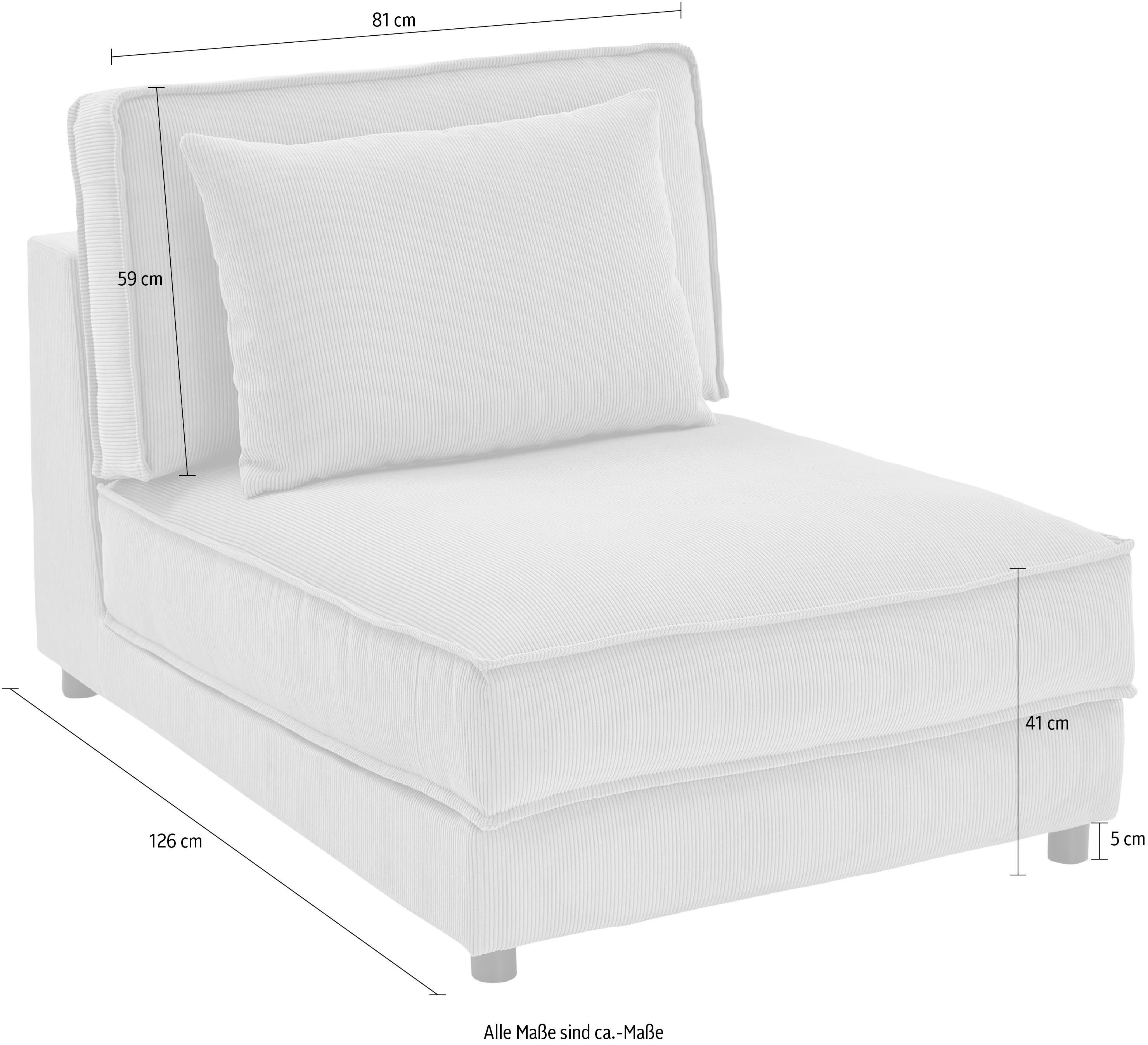 ATLANTIC home collection XXL-fauteuil Valan XXL-zitoppervlak, met cordbekleding, vrij plaatsbaar, met golfvering
