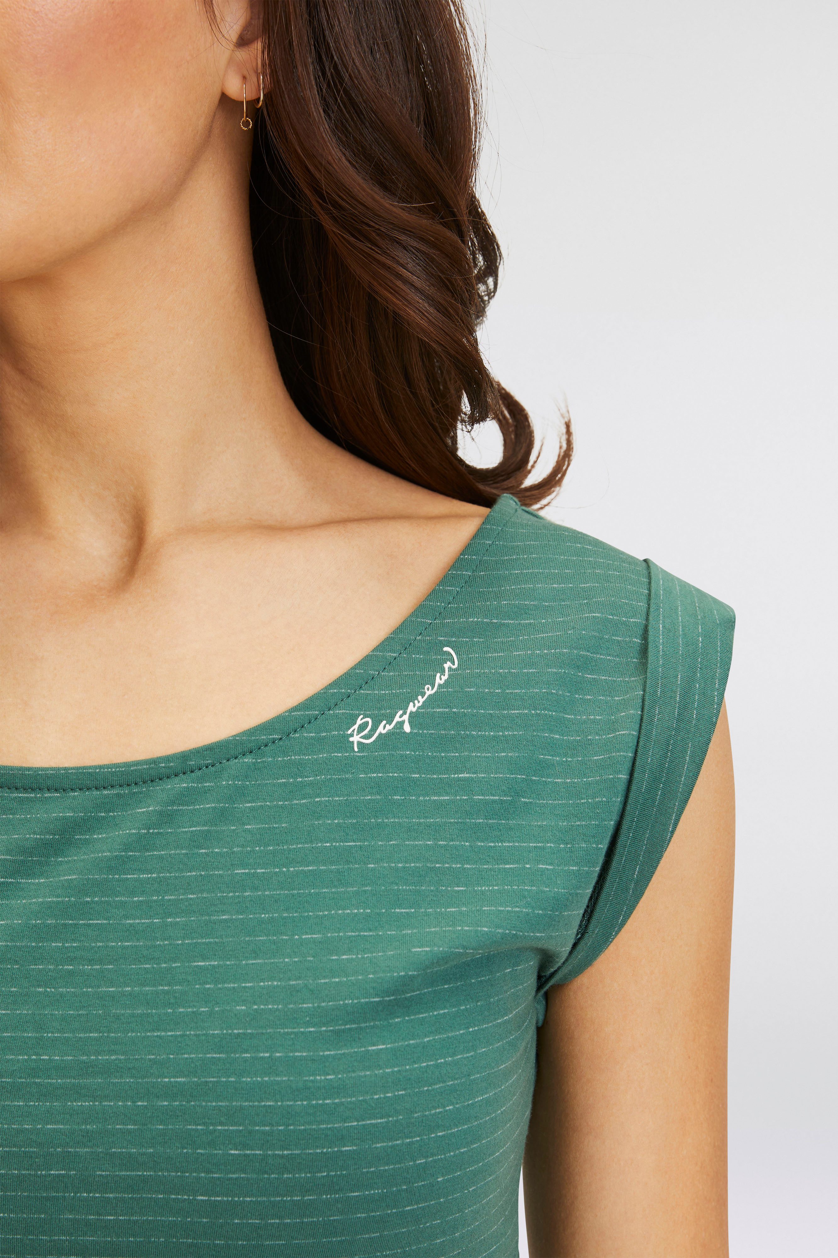 Ragwear Jerseyjurk TAG C ORGANIC O in stijlvol strepen-streepdesign (2-delig Met een afneembare riem)