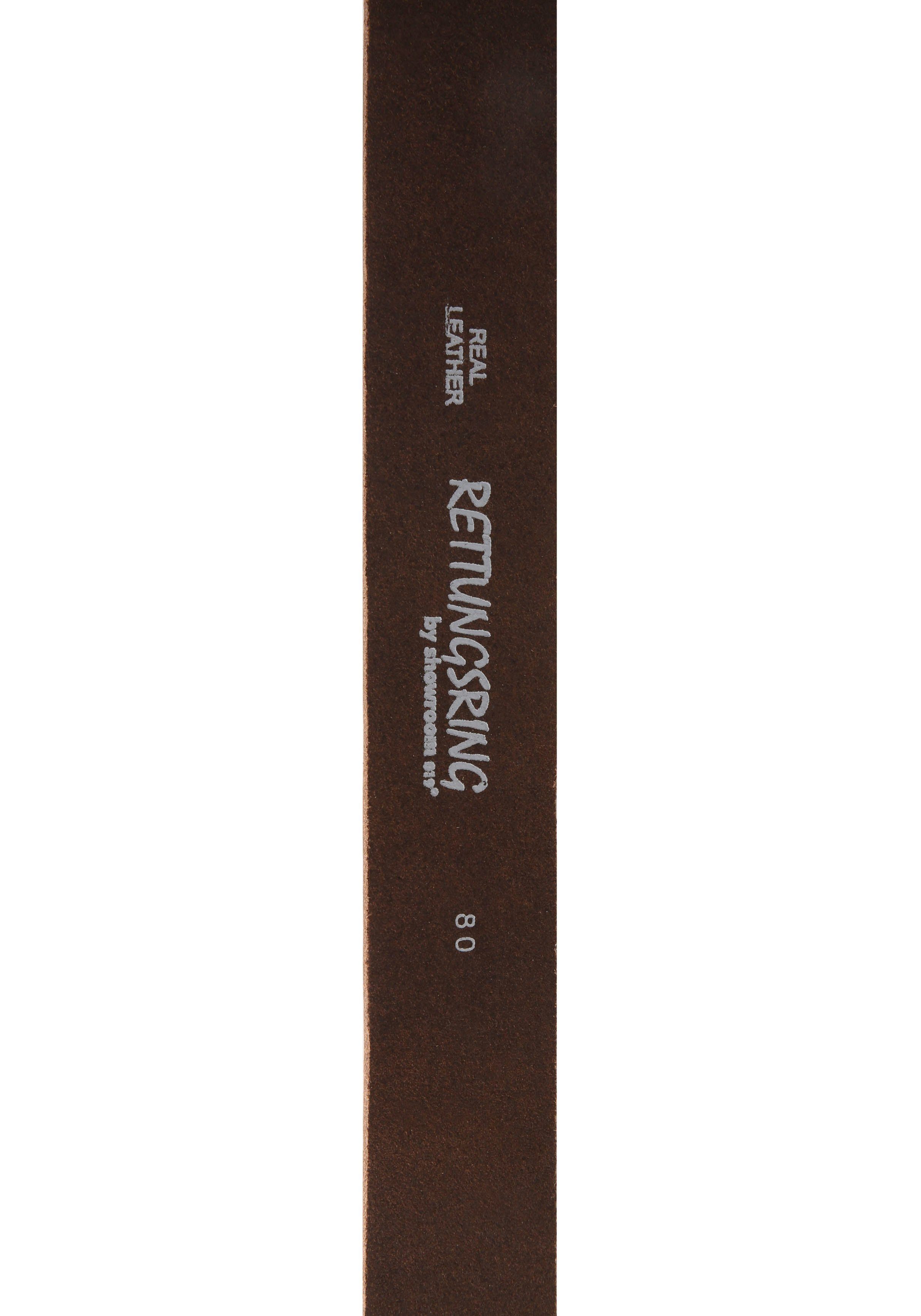 RETTUNGSRING by showroom 019° Leren riem met verwisselbare sluiting "rechthoek ingelijst"