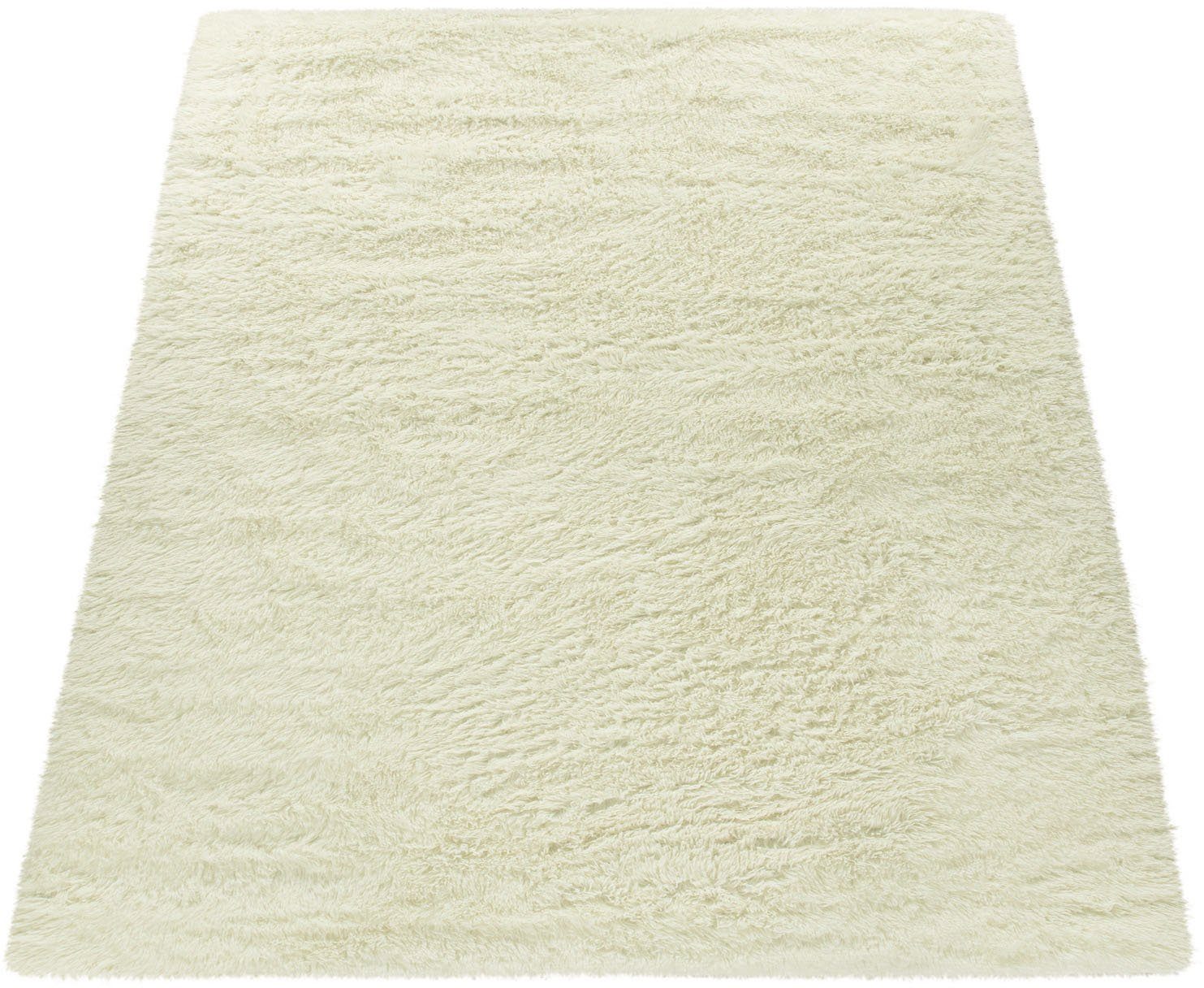Paco Home Hoogpolig vloerkleed Silky 591 Unikleuren, bijzonder zacht en behaaglijk