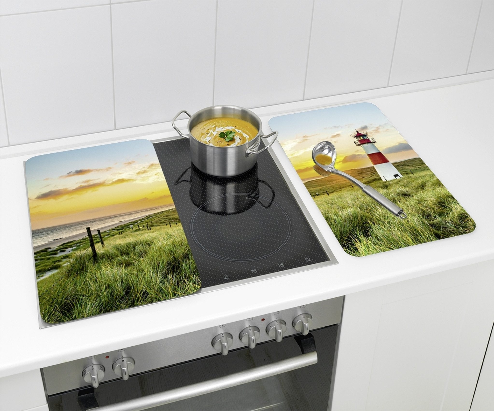 Maximex Kookplaatdeksel Universeel Model Vuurtoren (set, 2-delig)