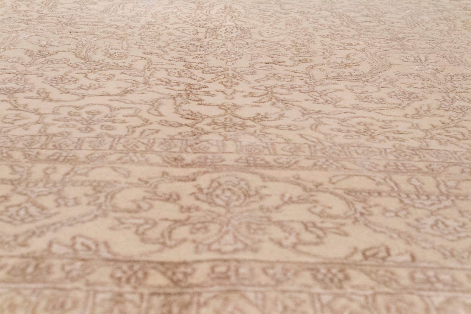 morgenland Wollen kleed Täbriz vloerkleed met de hand geknoopt beige