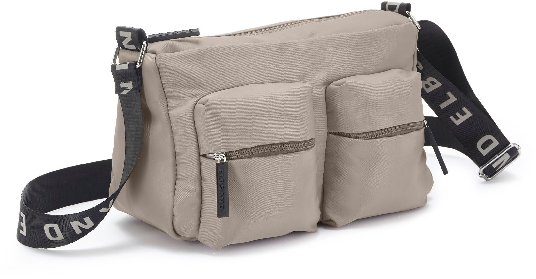 Elbsand Schoudertas Handtas, handtas, crossbody bag VEGAN dames schoudertassen maat 17 cm beige