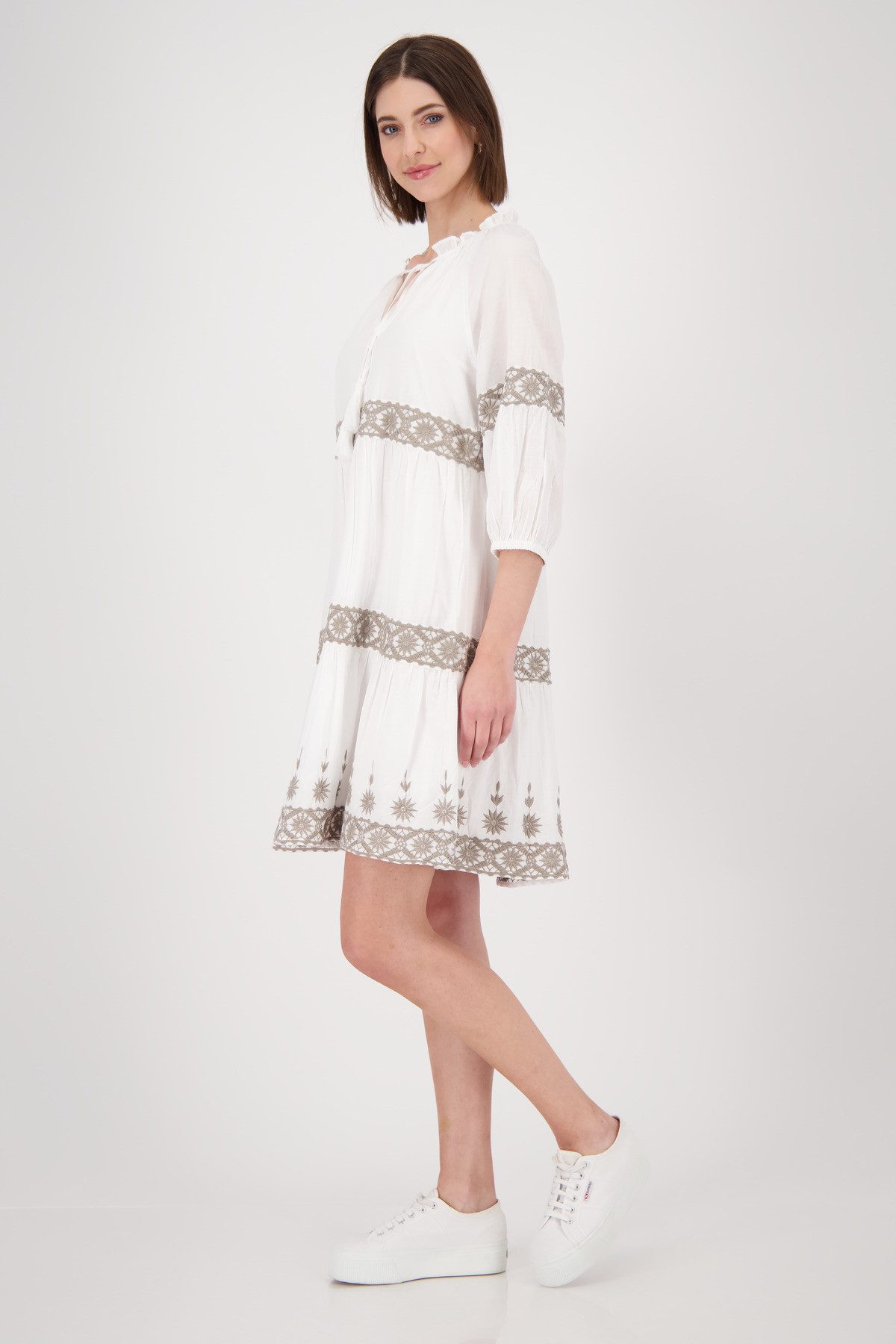 Monari Blousejurk met contrastkleurige kant