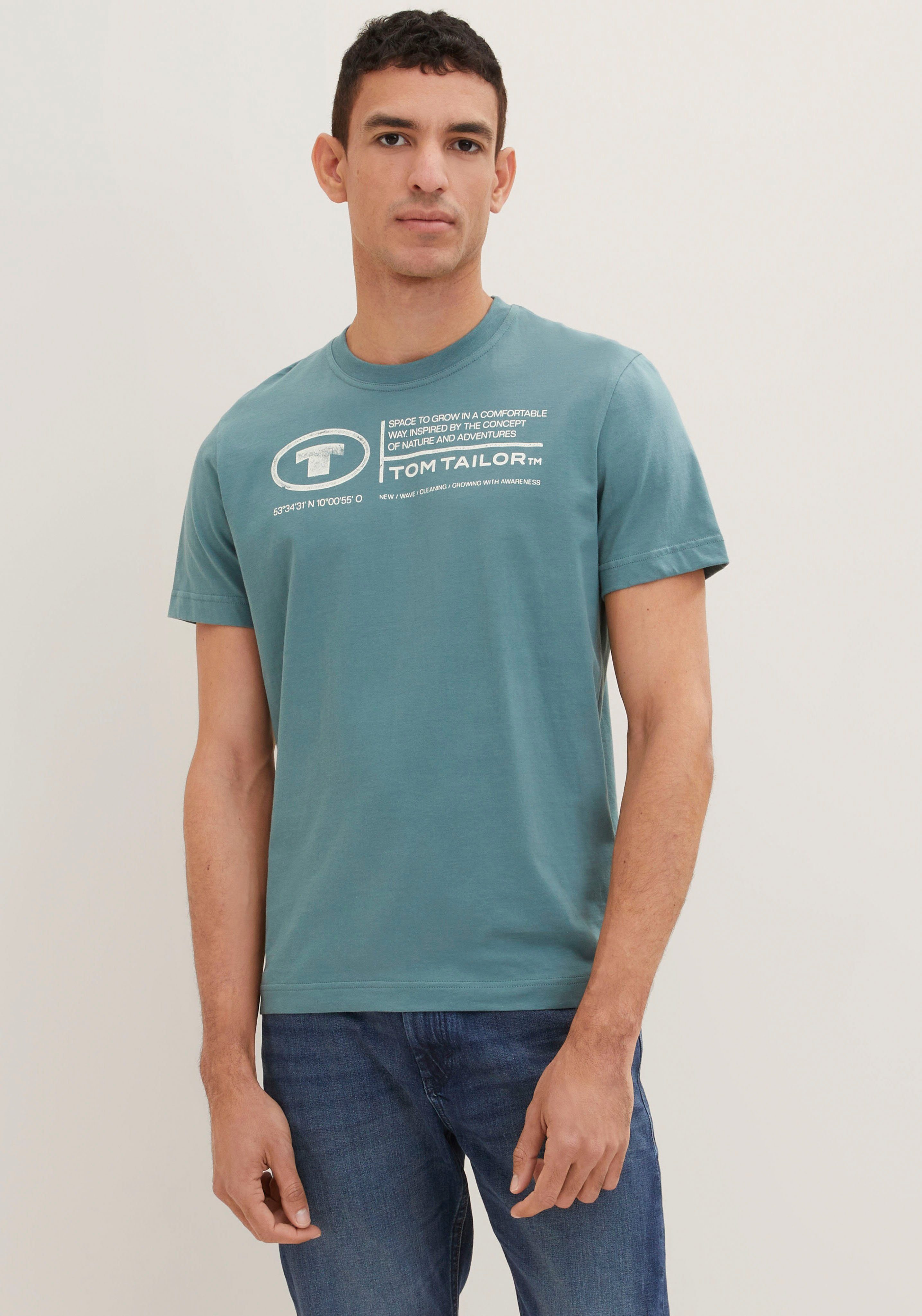 Tom Tailor Shirt met print Tom Tailor heren T-shirt, frontprint