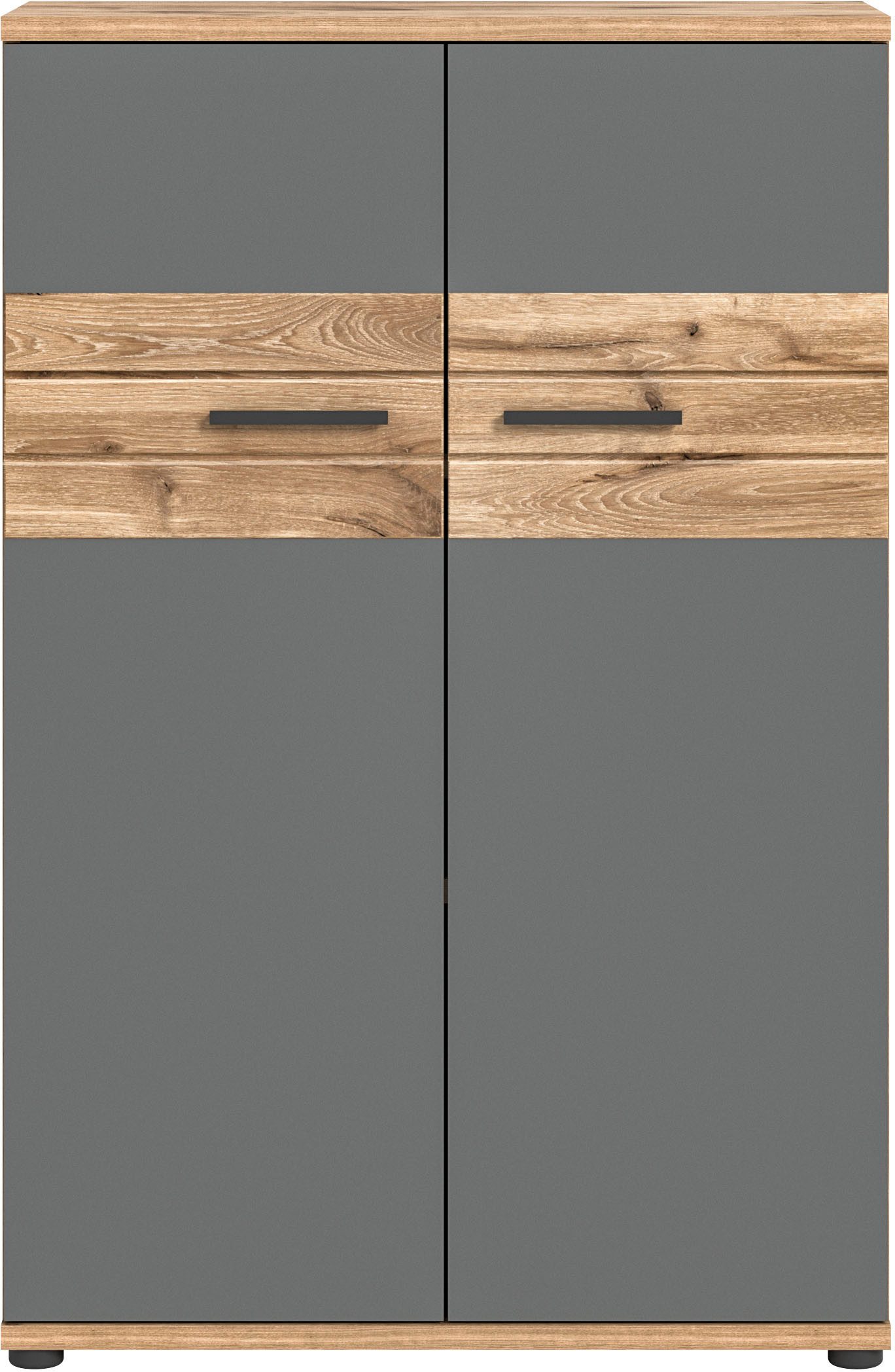 INOSIGN Archiefkast Riga, Breedte 80cm, in Nox Eik nabootsing en Basaltgrijs