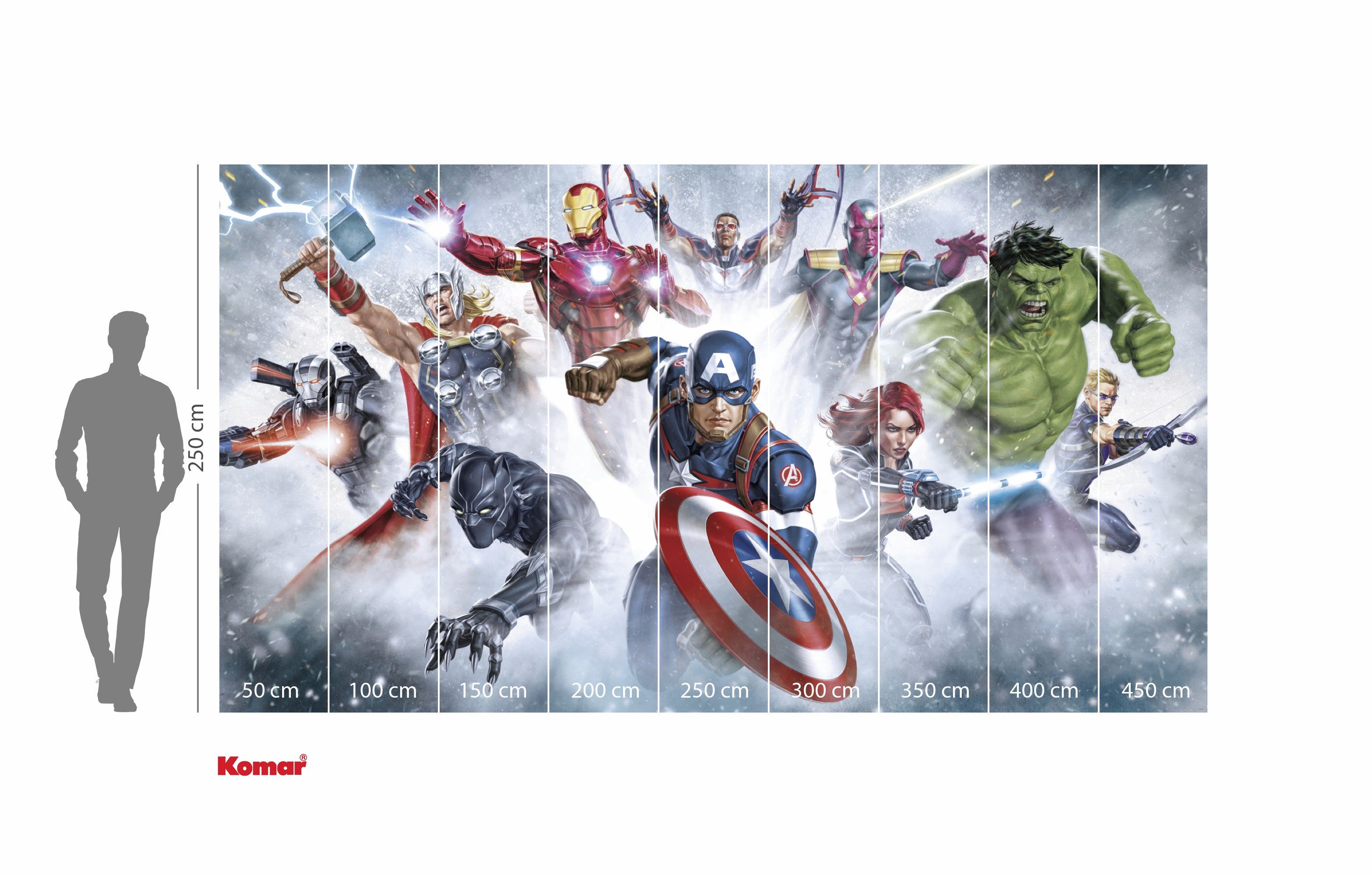 Komar Kinderbehang Marvel Avengers Strike (1 stuk)