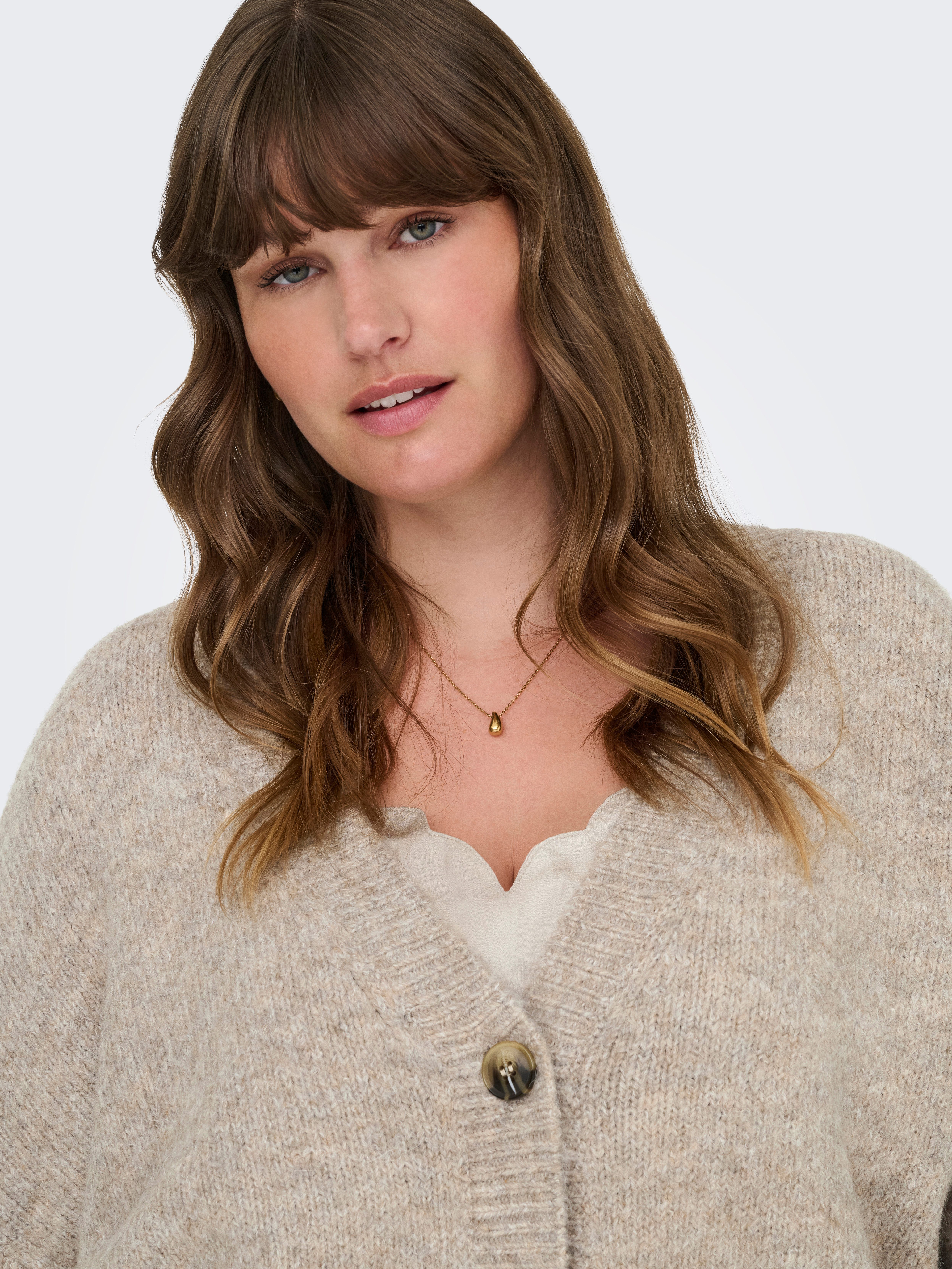 ONLY CARMAKOMA Vest CARZOEY L/S CARDIGAN KNT NOOS