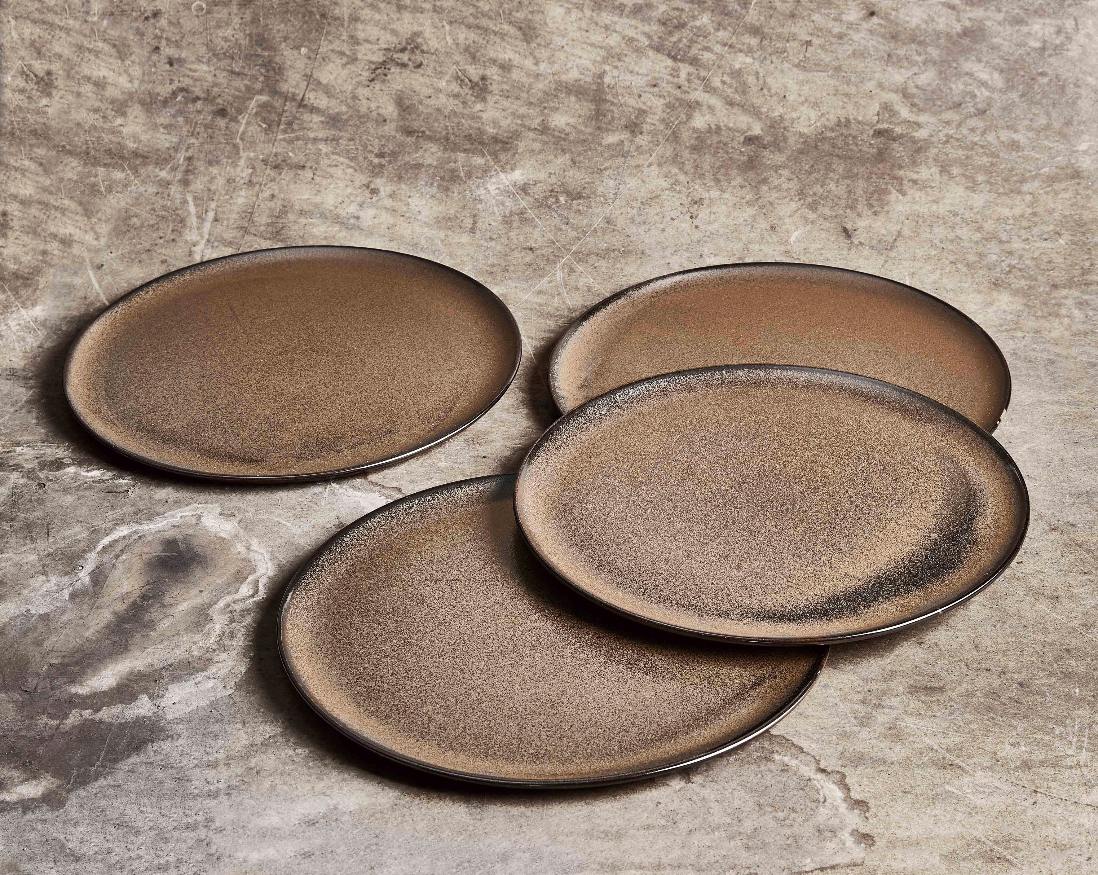 aida RAW Plat bord Raw Aardewerk, Ø 28 cm (set, 6-delig)
