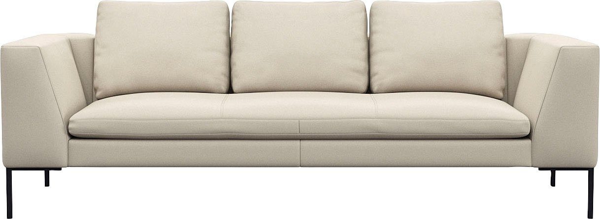 FLEXLUX 3-zitsbank Loano, supercomfortabel zitcomfort door koudschuim in de zitting bruin, 3-zitsbanken, 238 cm