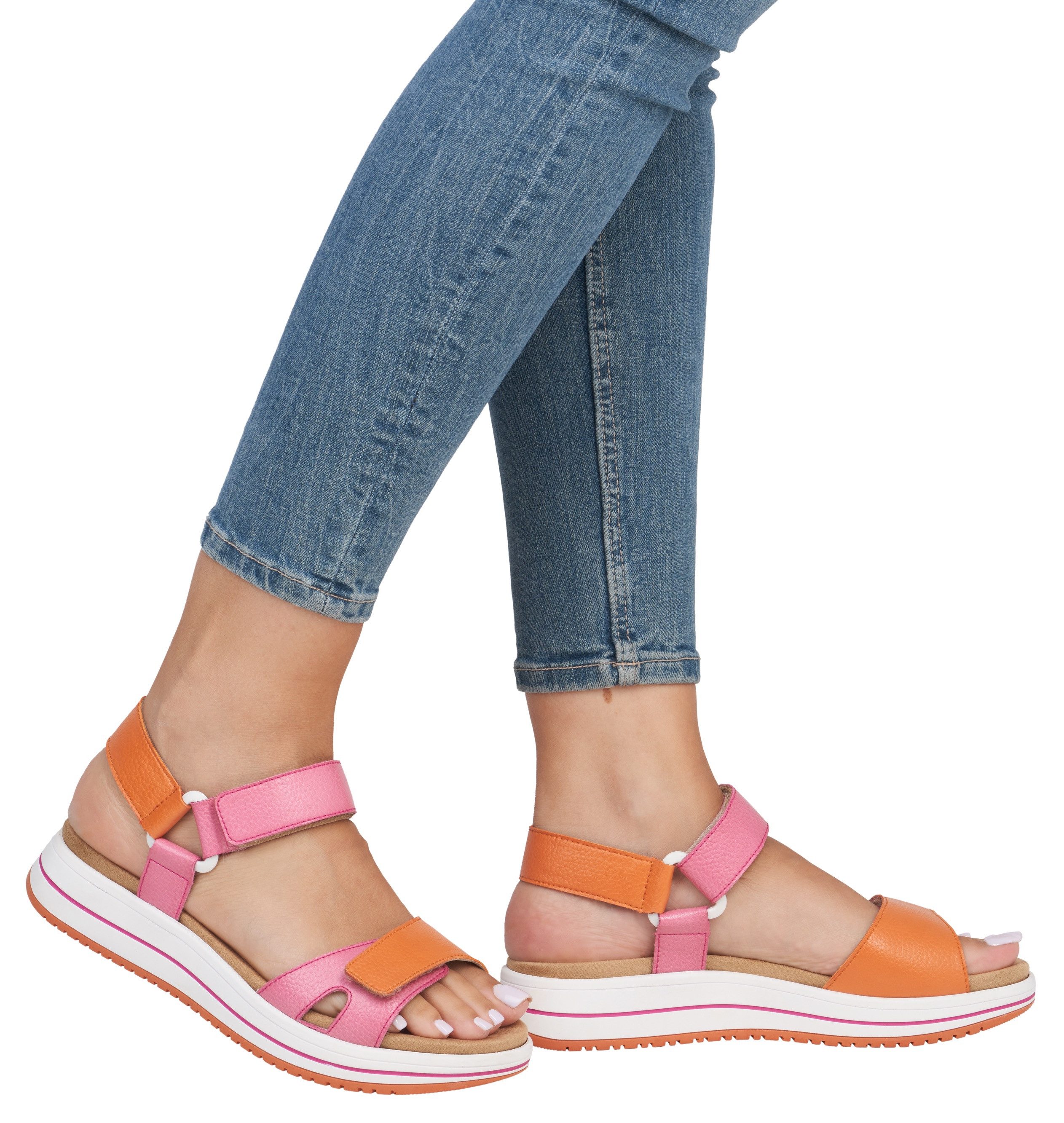 Remonte Sandalen Elisabeth Hurley-Collection , sleehak, klittenbandschoen, sandaal met plateauschoen