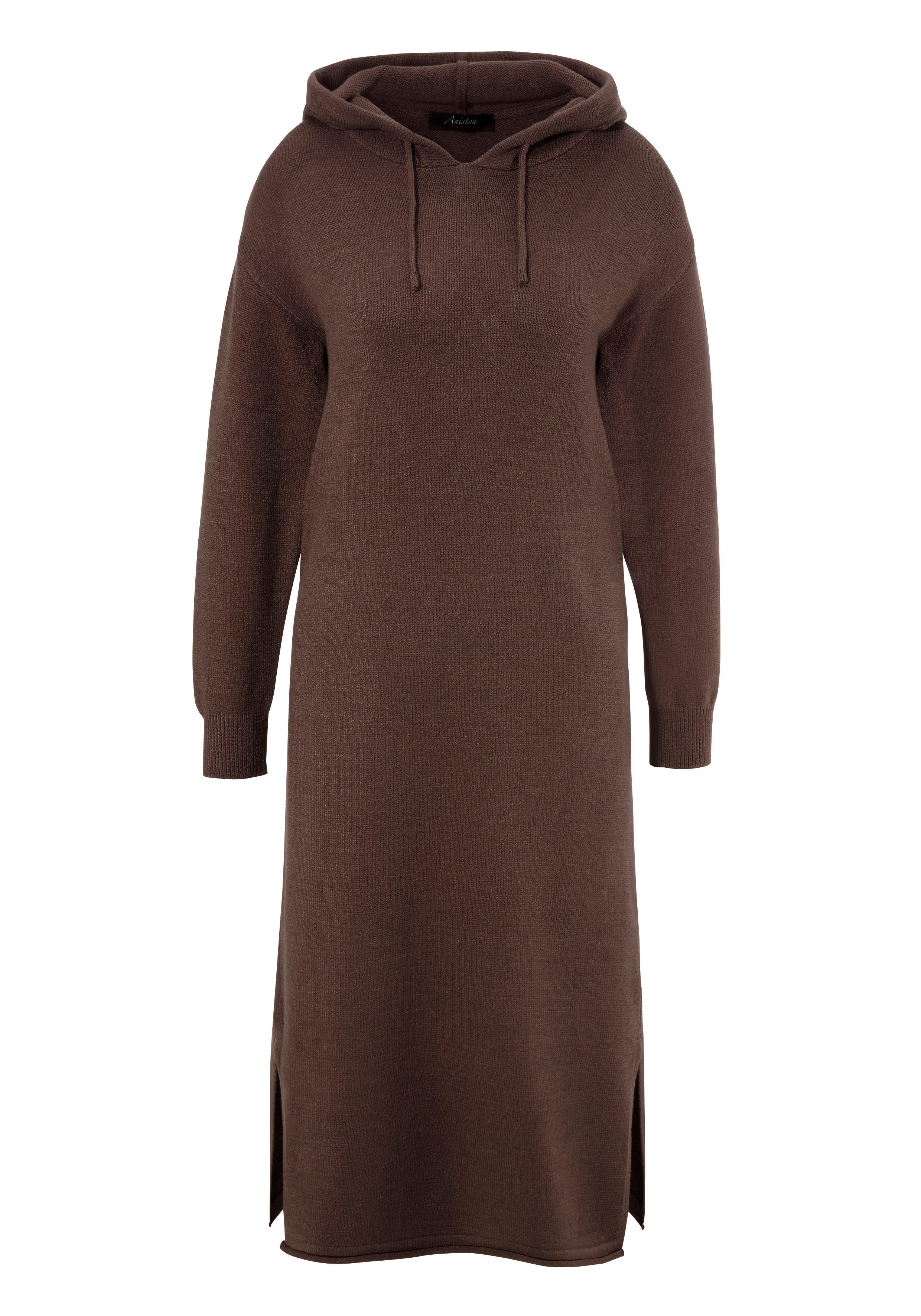Aniston CASUAL Gebreide jurk capuchon met een bindstrik aan te passen
