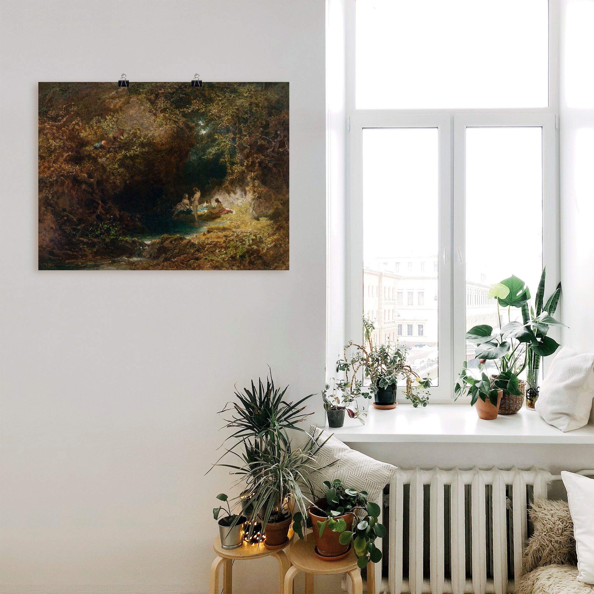 Artland Artprint Badende nymphen als artprint op linnen, muursticker of poster in verschillende maten