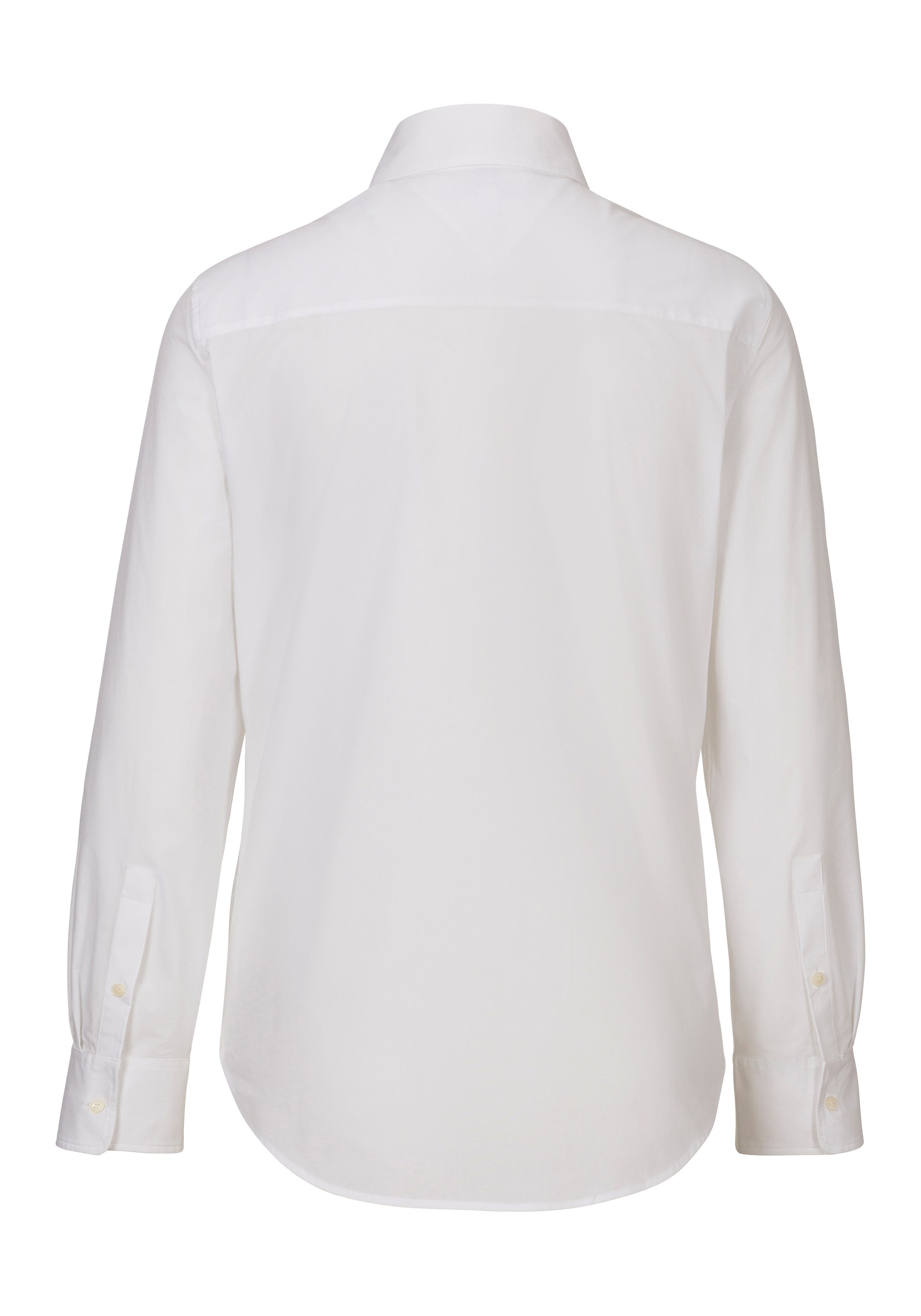 Tommy Hilfiger Overhemdblouse STRETCH REGULAR LS SHIRT geborduurd tommy hilfiger logo