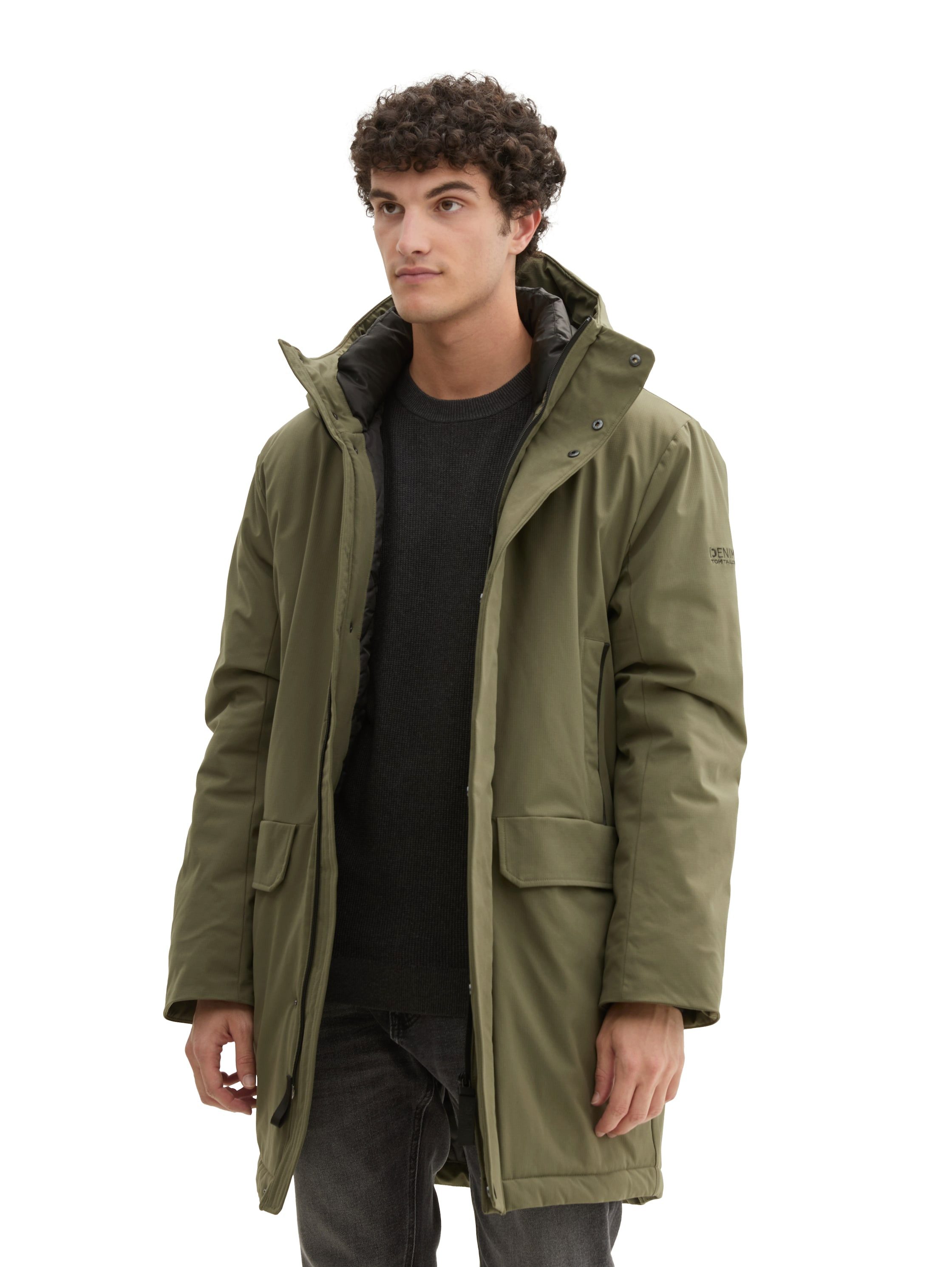 Tom Tailor Denim Gewatteerde jas met een capuchon