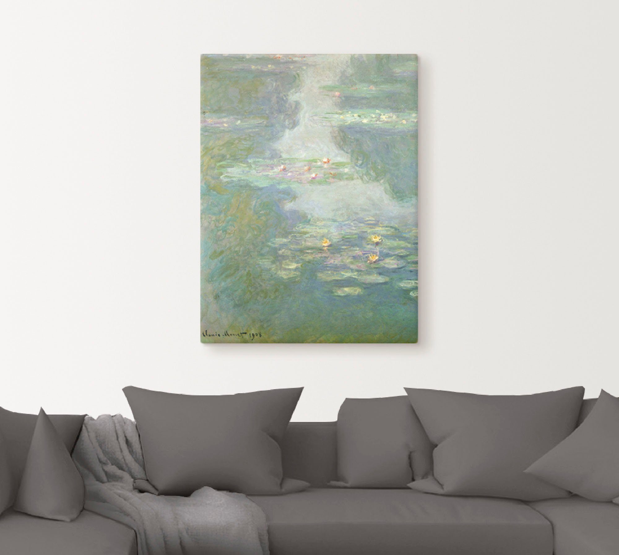 Artland Artprint op linnen Waterlelies (waterlandschap). 1908.