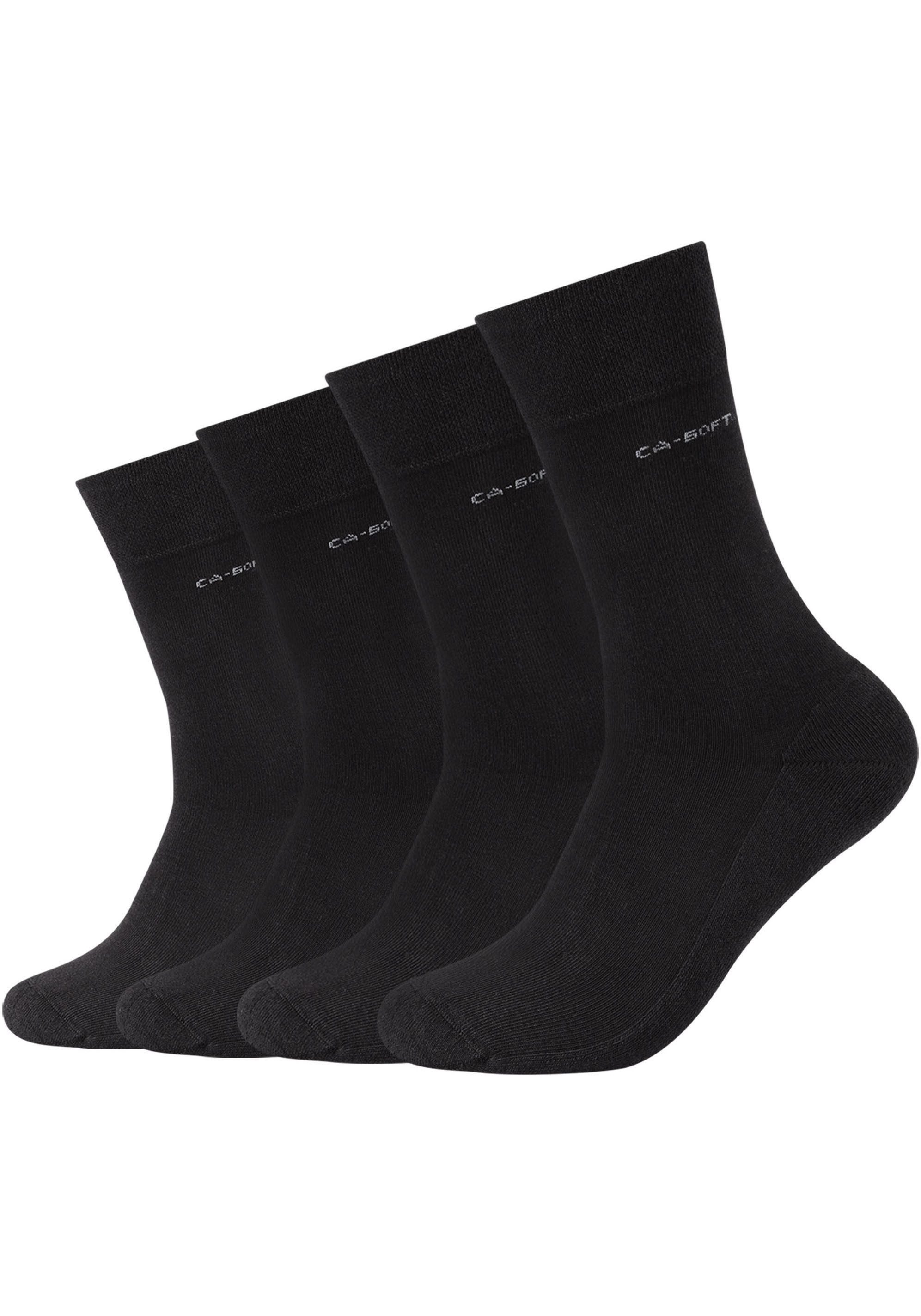 Camano Lange sokken CA-Soft met stijlvolle logoprint (4 paar)
