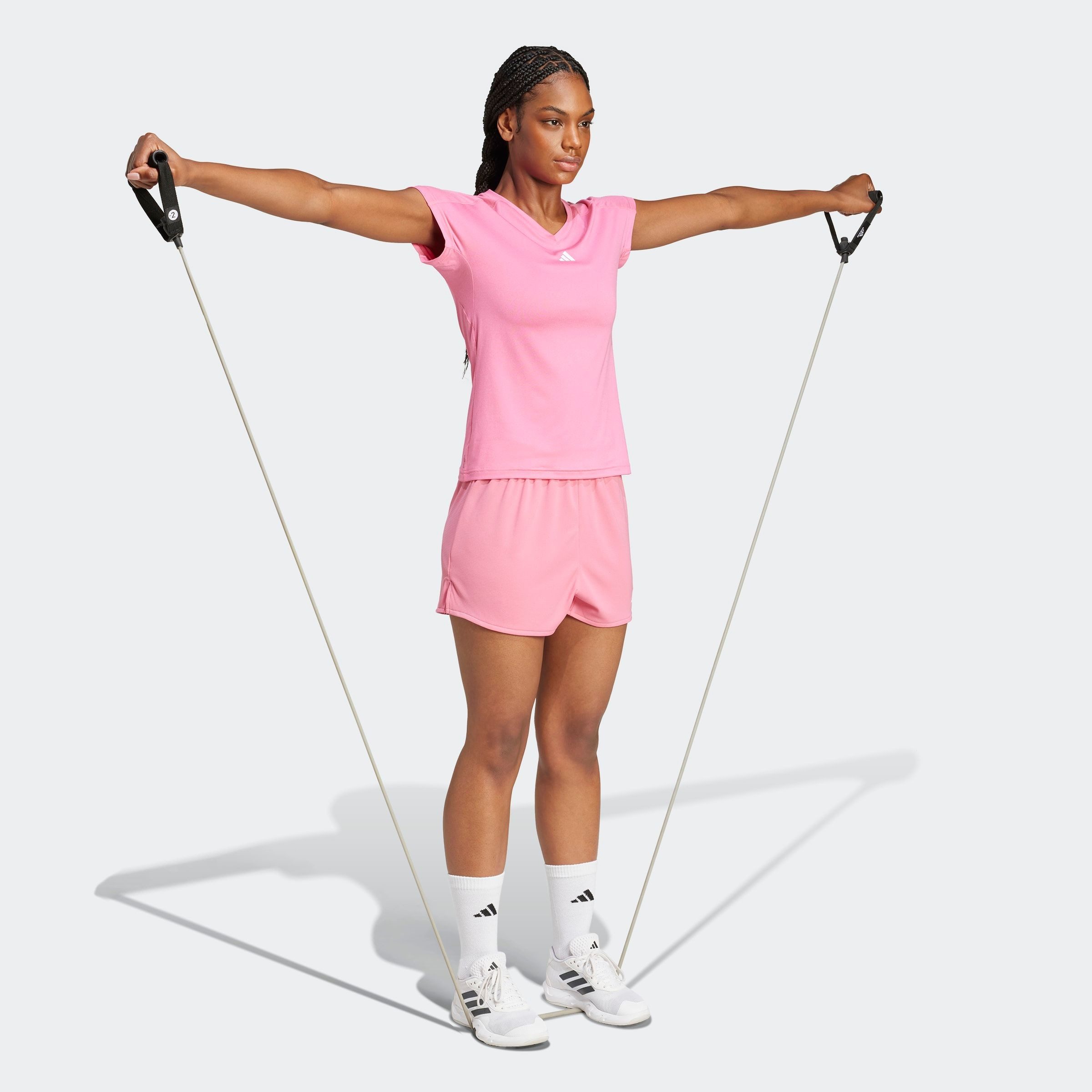 adidas Performance T-shirt TR-ES MIN T Trainingsshirt, vochtabsorberend met V-hals