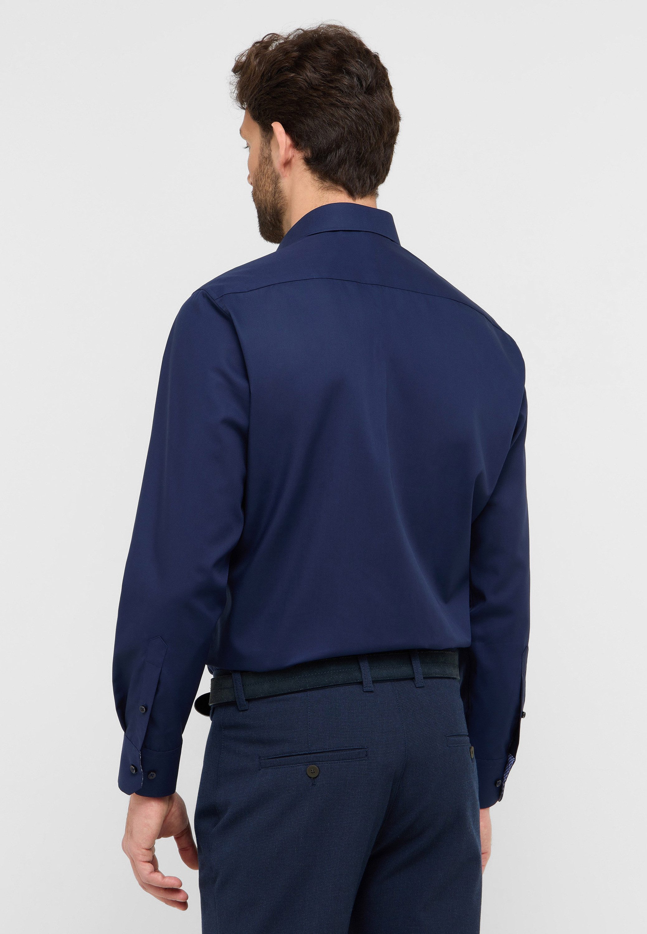 Eterna Overhemd met lange mouwen Comfort fit NON IRON (strijkvrij)