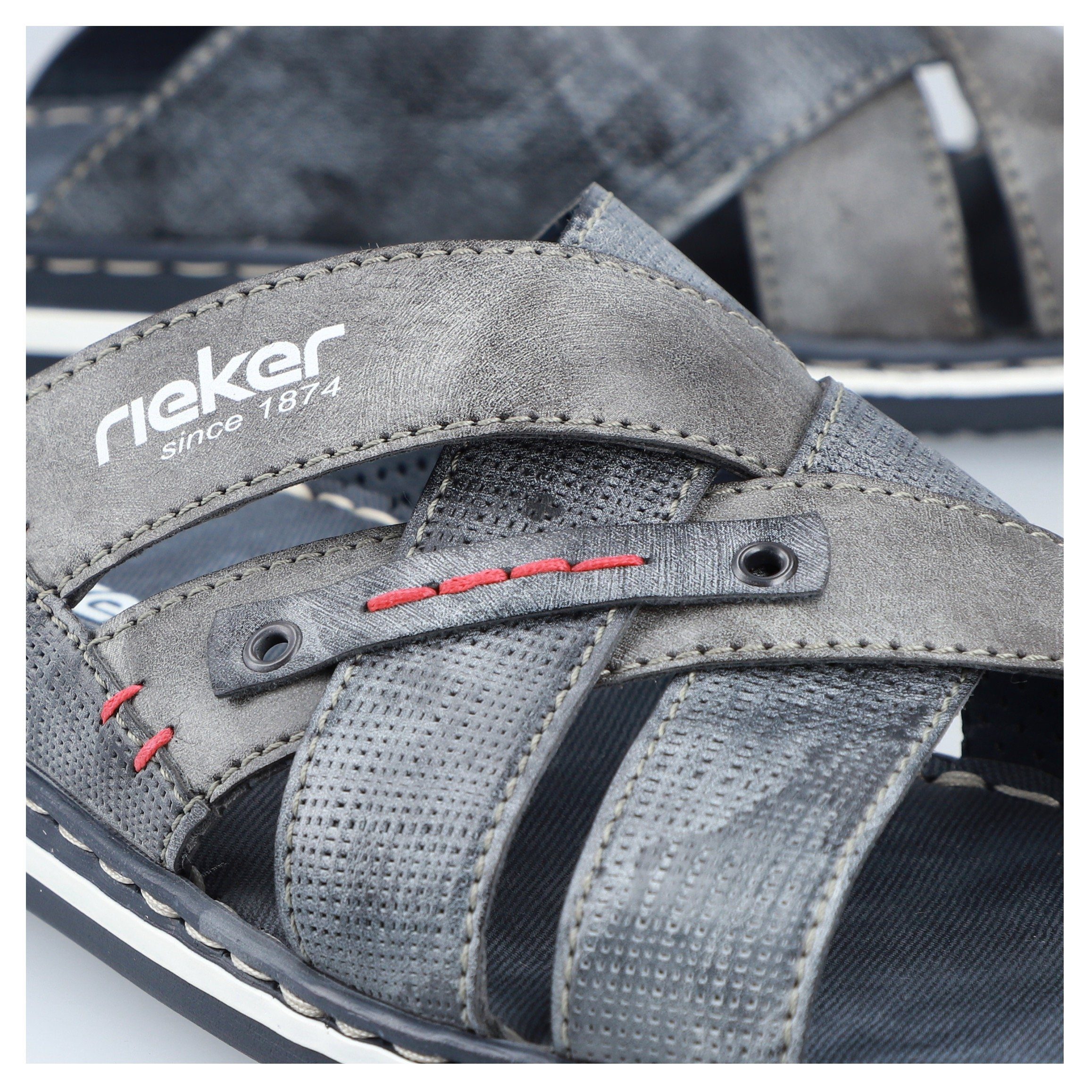 Rieker Slippers , zomerschoen, slippers, badschoen met gekruiste bandages