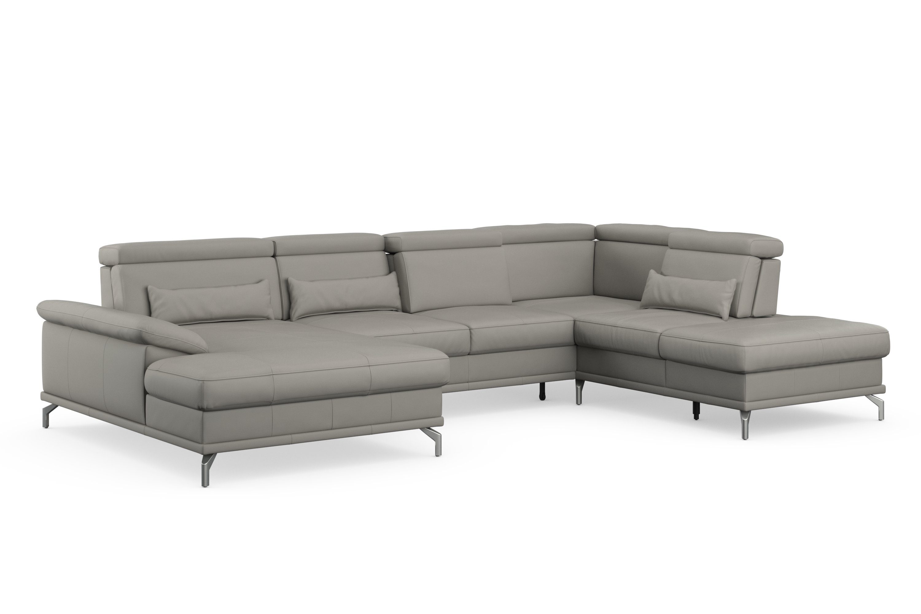 sit&more Zithoek Cabrio U-vorm, met zitdiepteverstelling, arm- en hoofdsteunverstelling
