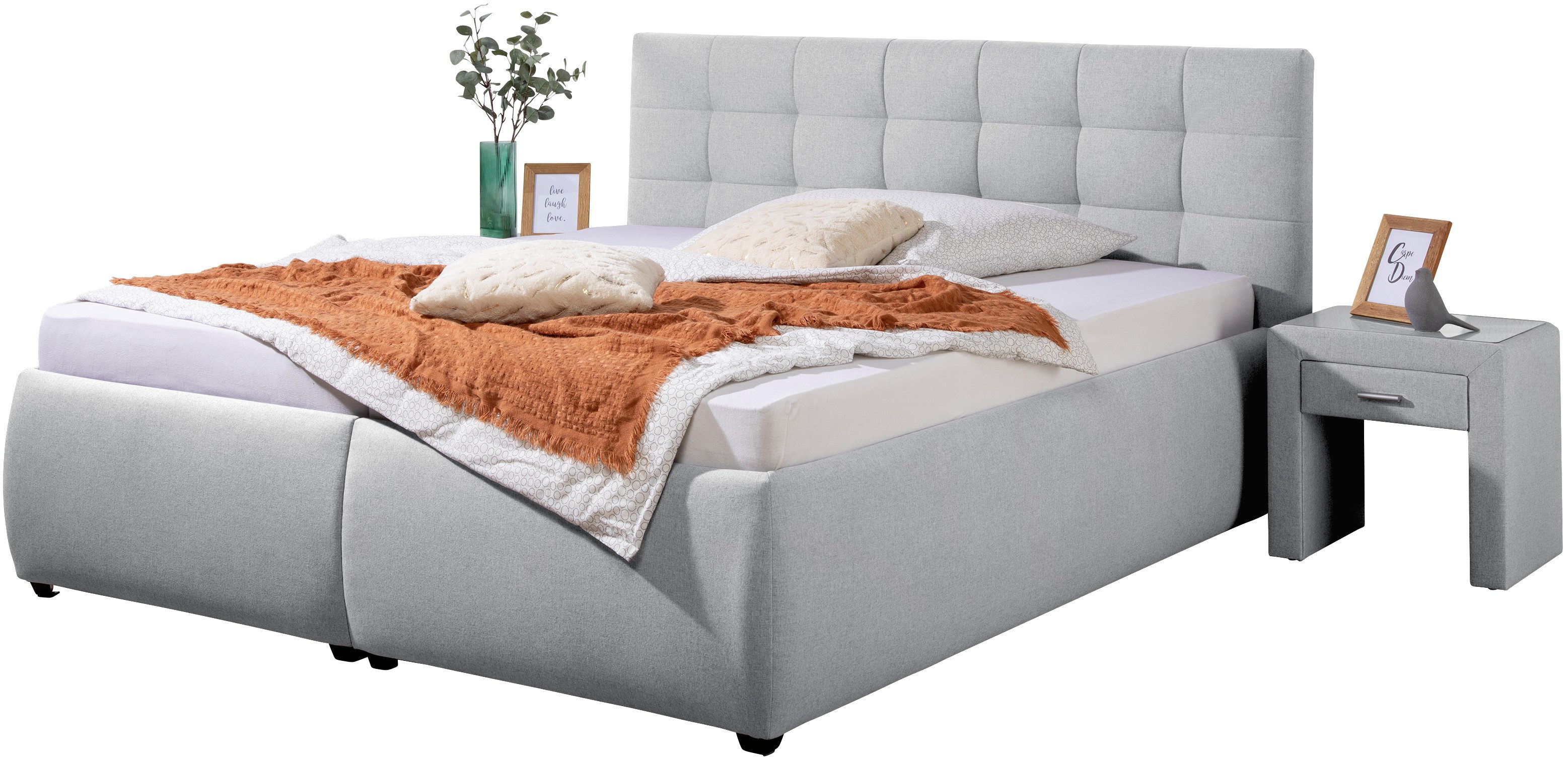Maintal Gestoffeerd bed Felsental inclusief bedlade, verkrijgbaar in h2, h3 & h4