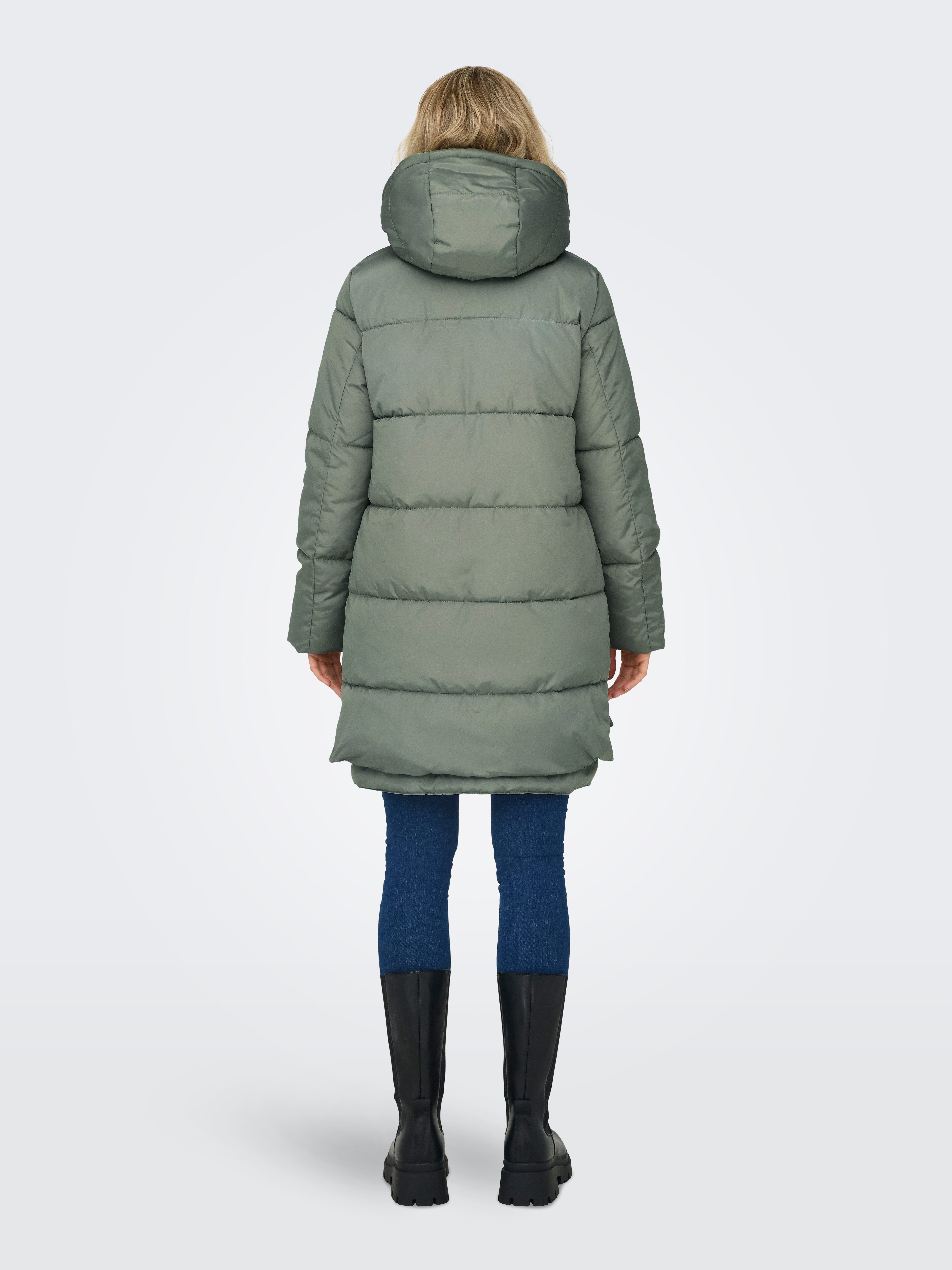Only Gewatteerde jas ONLNEWNORA LONG PUFFER COAT LIFE CC OTW