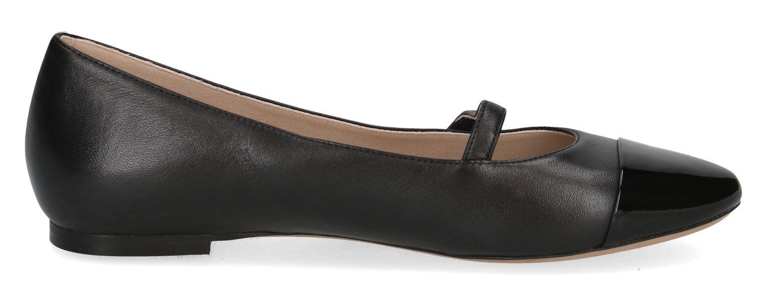 Caprice Ballerina's met riempje , comfort schoen, business schoen, flats met klittenbandriempjes