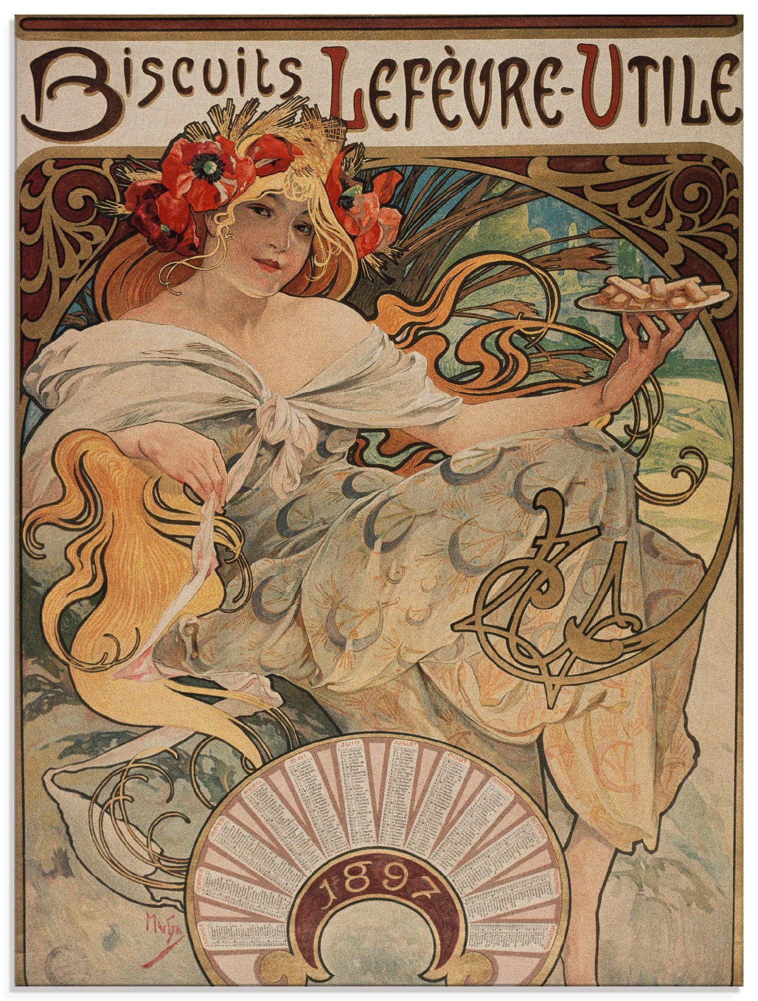 Artland Print op glas Kalender illustratie voor Lefèvre-Utile (1 stuk)