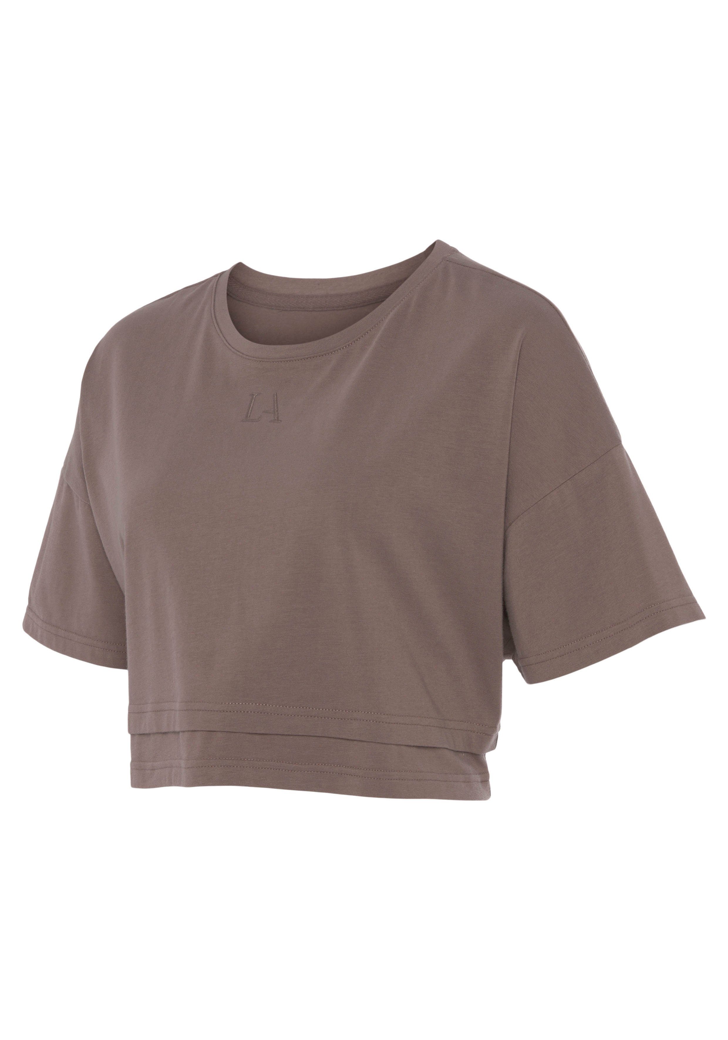 Lascana Shirt met korte mouwen met kastige snit en lagen-look
